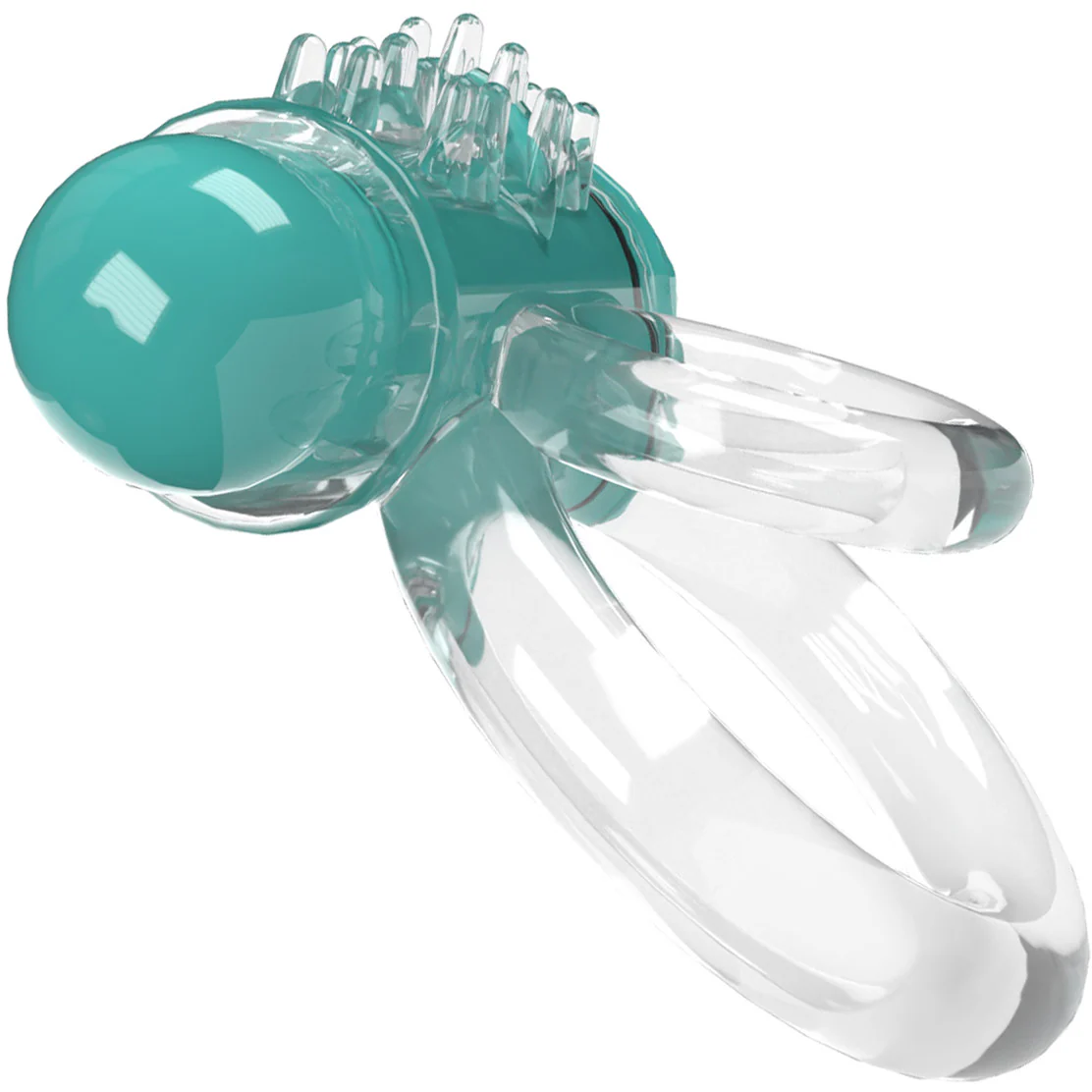4B DoubleO 6 Super-Powered Vibrating Double Cock Ring By Screaming O - Kiwi - Image 2