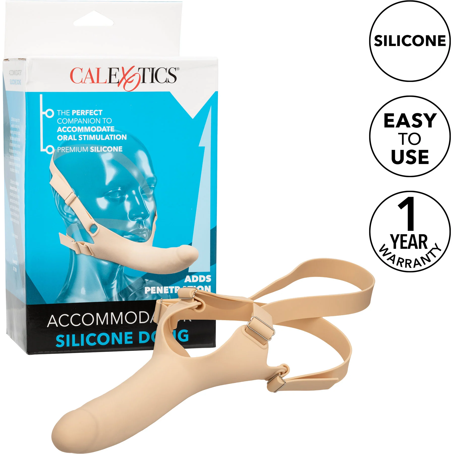 Accommodator Silicone Dong Oral Stimulation Penetrator By CalExotics - Image 2