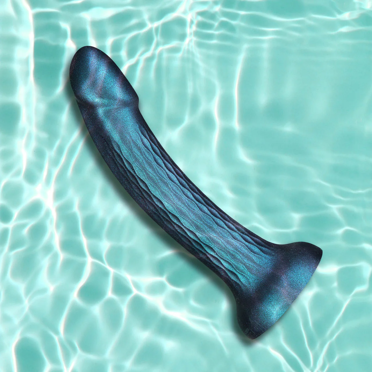 Addiction Fantasy Siren 8" Silicone Suction Cup G-Spot Dildo - Blue - Image 2