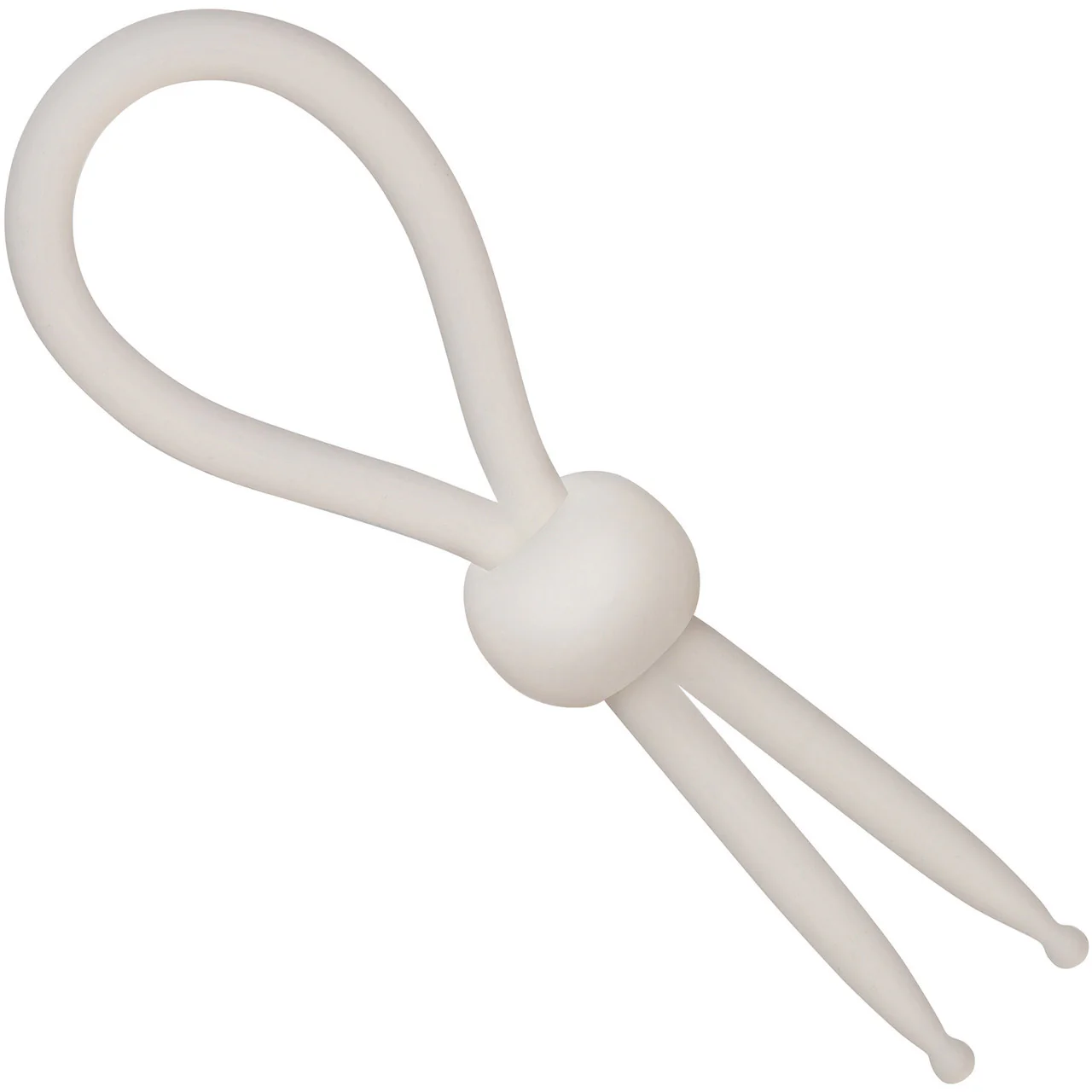 Alpha Liquid Silicone Lasso Cock Ring By CalExotics - Natural - Image 4