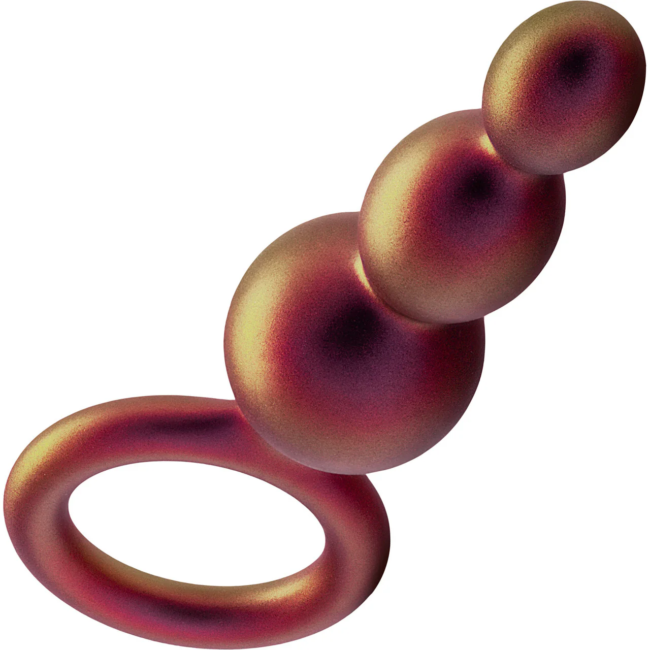 Anal Adventures Matrix Beaded Loop Silicone Butt Plug By Blush - Copper - Image 3