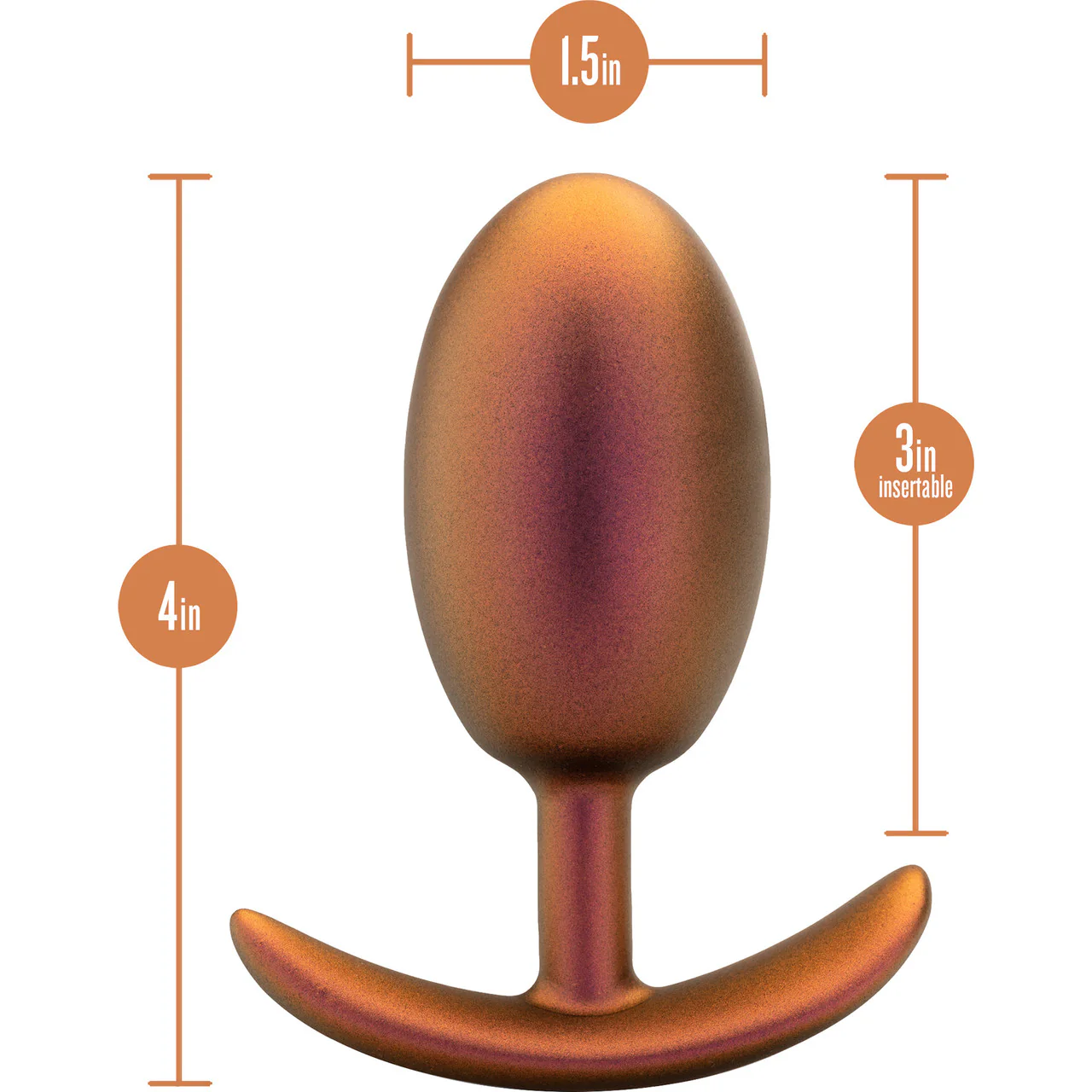 Anal Adventures Matrix Neutron Silicone Butt Plug By Blush - Cosmic Copper - Image 4