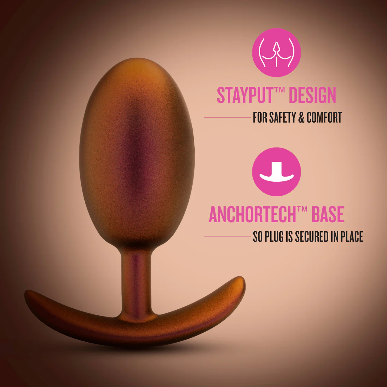 Anal Adventures Matrix Neutron Silicone Butt Plug By Blush - Cosmic Copper - Image 7