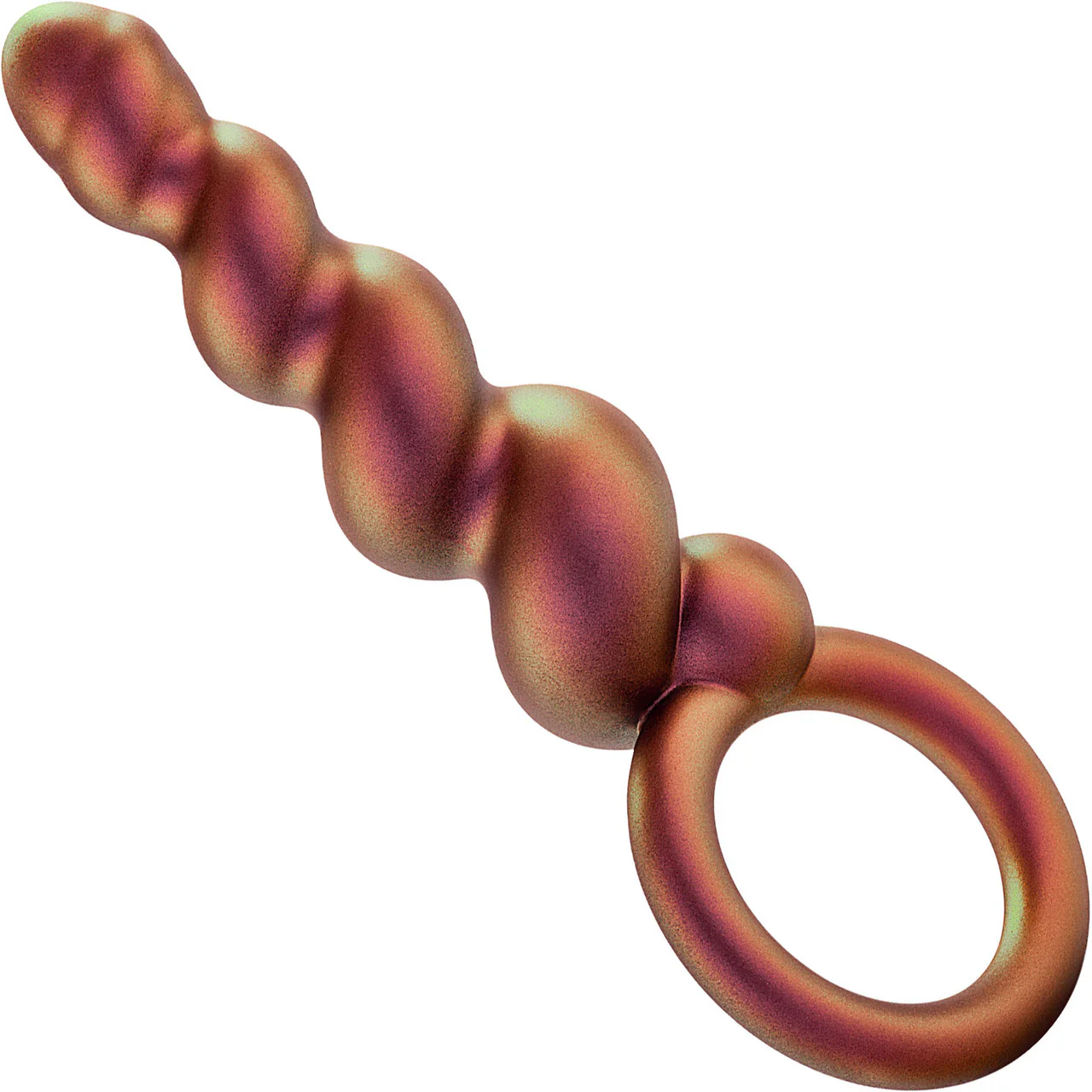 Anal Adventures Matrix Spiral Loop Silicone Butt Plug By Blush - Copper - Image 2
