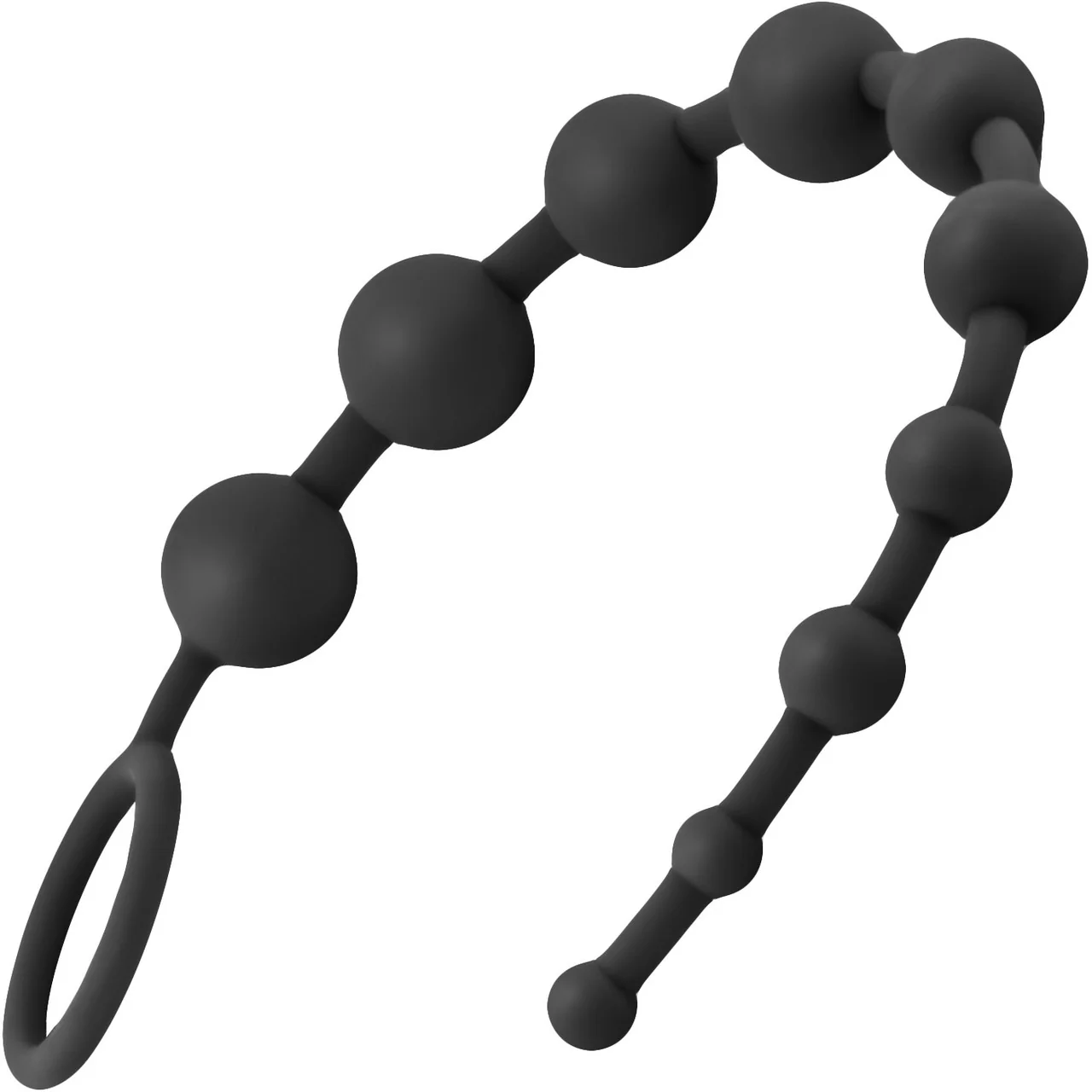 Anal Adventures Platinum Silicone 10 Anal Beads By Blush - Black - Image 3