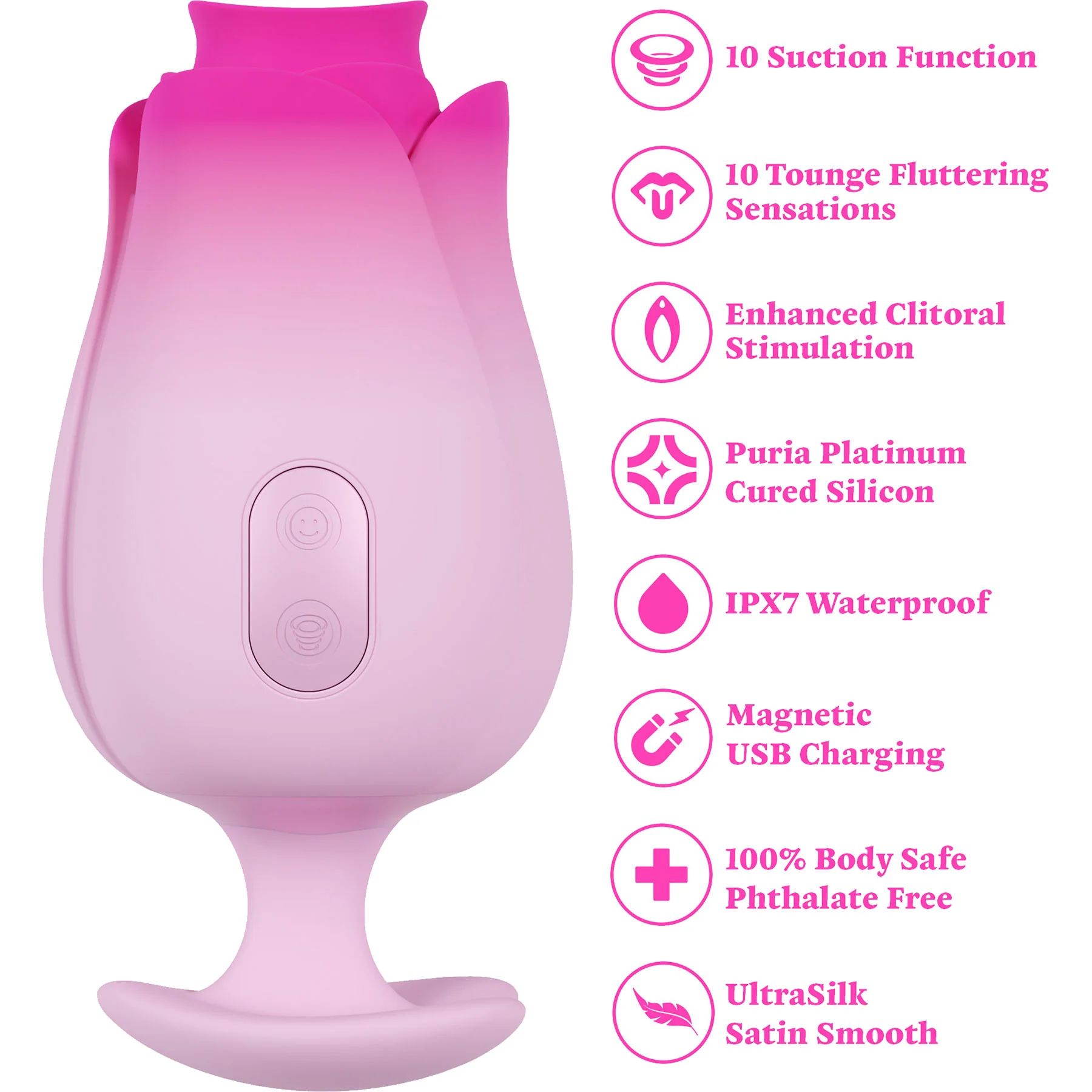 Aria Tulip Trance Rechargeable Silicone Clitoral Stimulator By Blush - Image 13