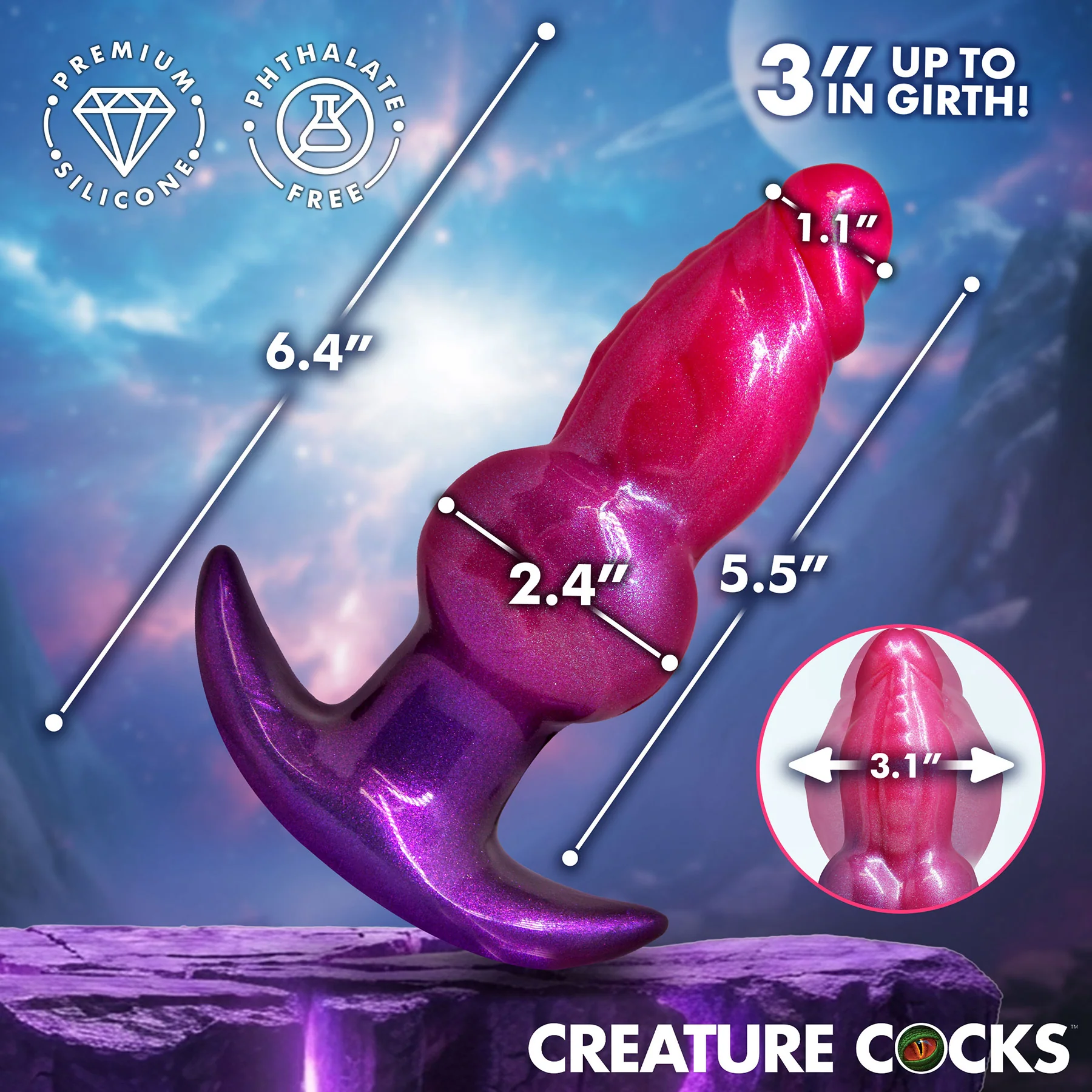 Astro Inflatable Silicone Anal Plug By Creature Cocks - Image 8