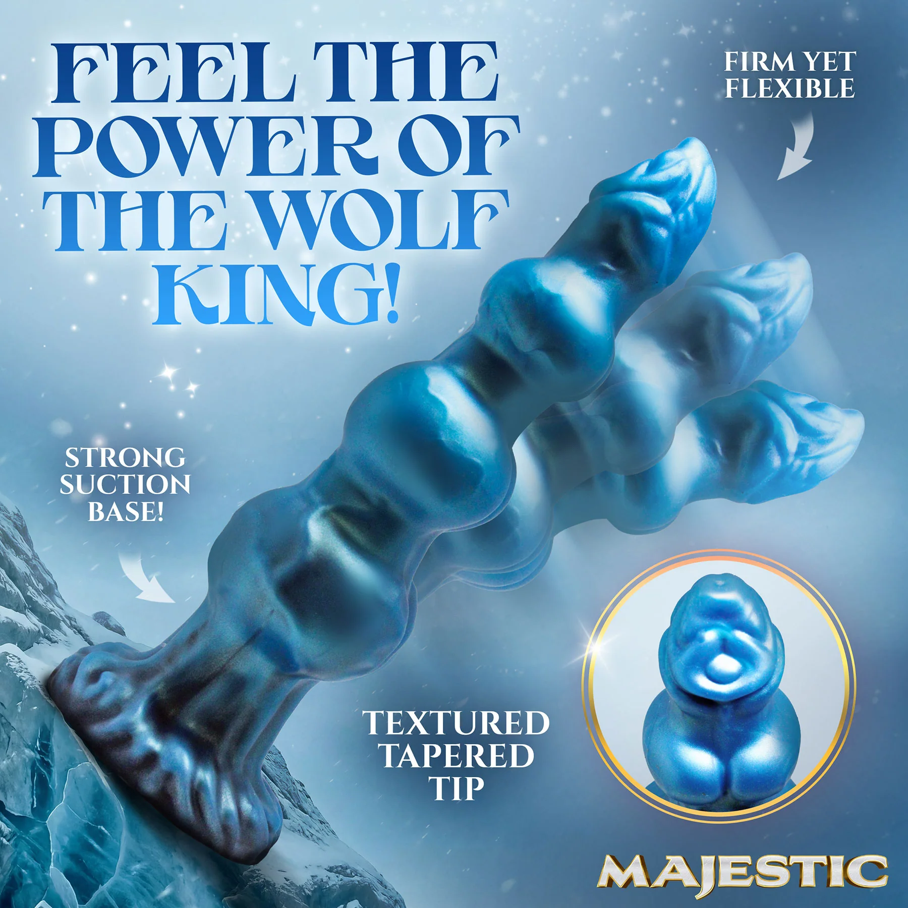 Majestic Auren Wolf King 8.6" Silicone Dildo By Creature Cocks - Image 6