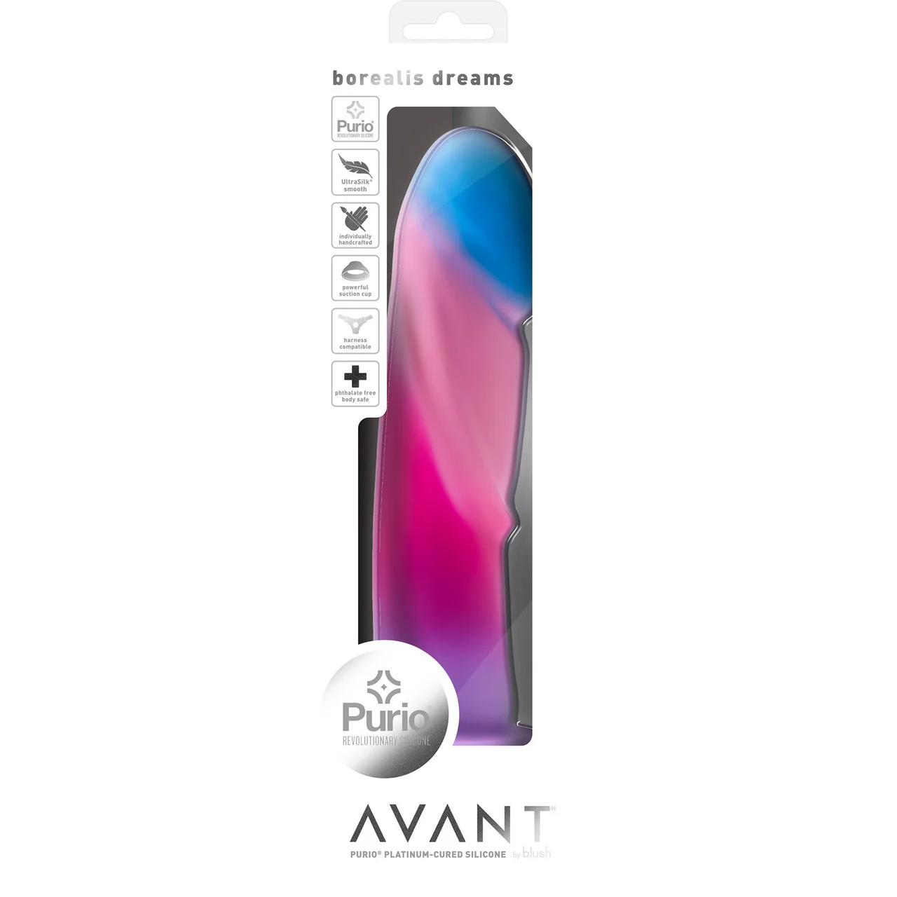 Avant Borealis Dreams 7.75" Silicone Suction Cup Dildo By Blush - Cotton Candy - Image 9