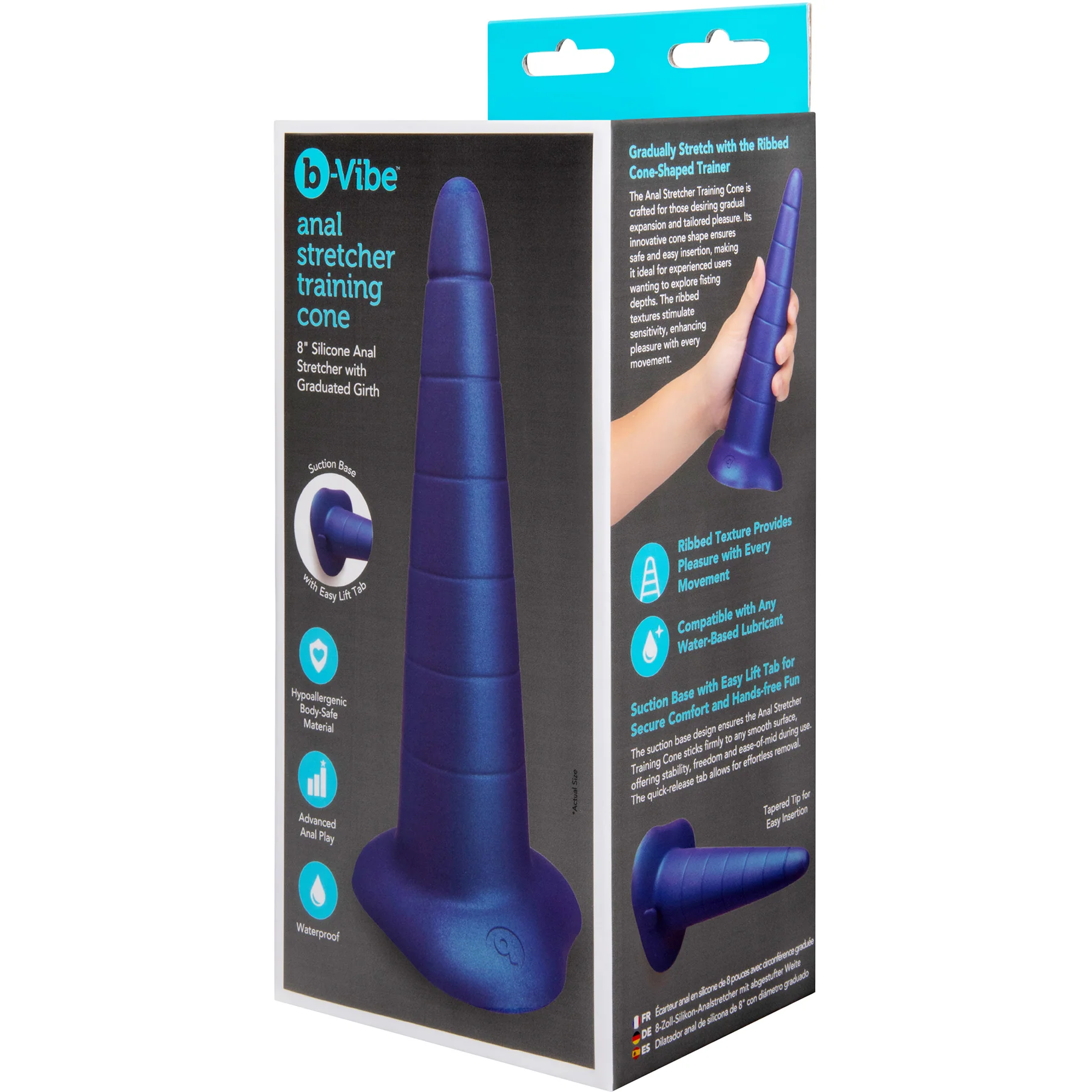 b-Vibe 8 Inch Anal Stretcher Silicone Training Cone - Image 15