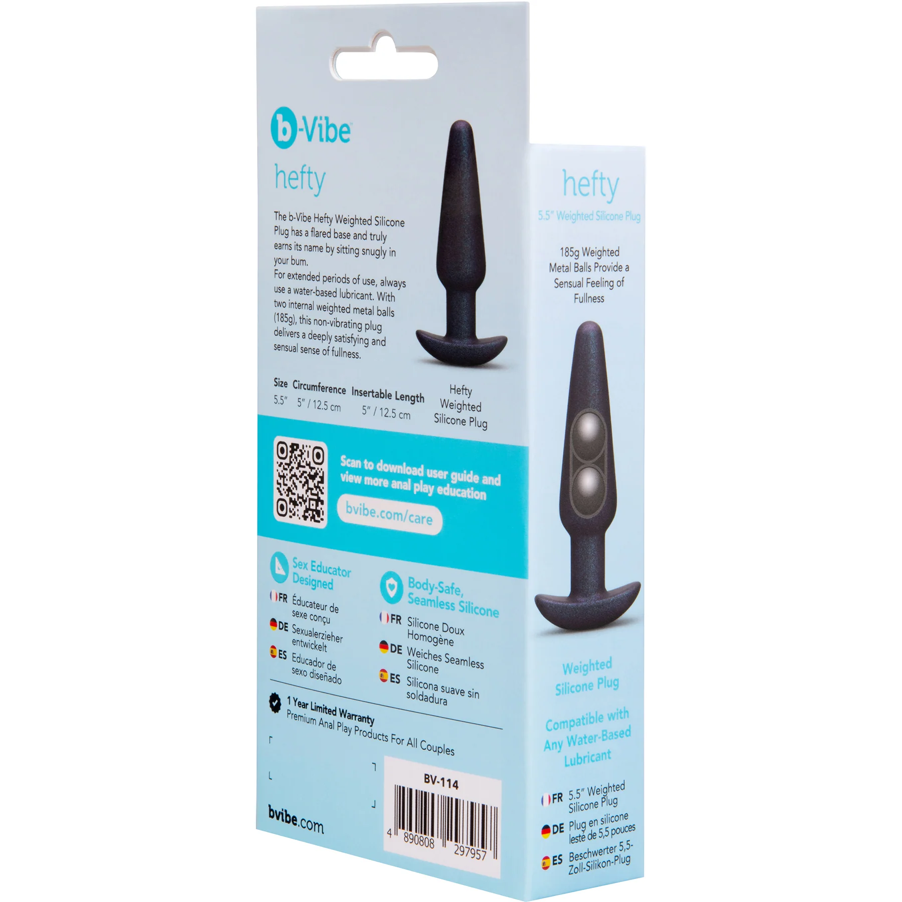 b-Vibe Butties Hefty Weighted Silicone Plug - Image 15