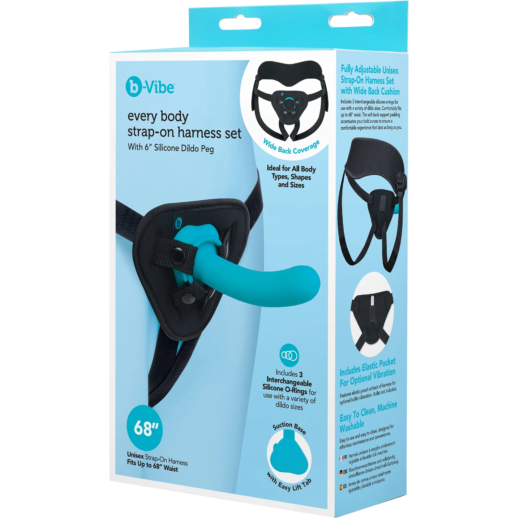 b-Vibe Every Body Strap-On Harness Set With 6 Inch Silicone Dildo Peg - Image 9