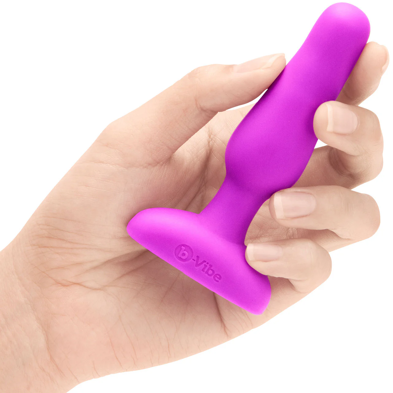 b-Vibe Novice Plug Vibrating Anal Plug With Remote - Fuchsia - Image 5