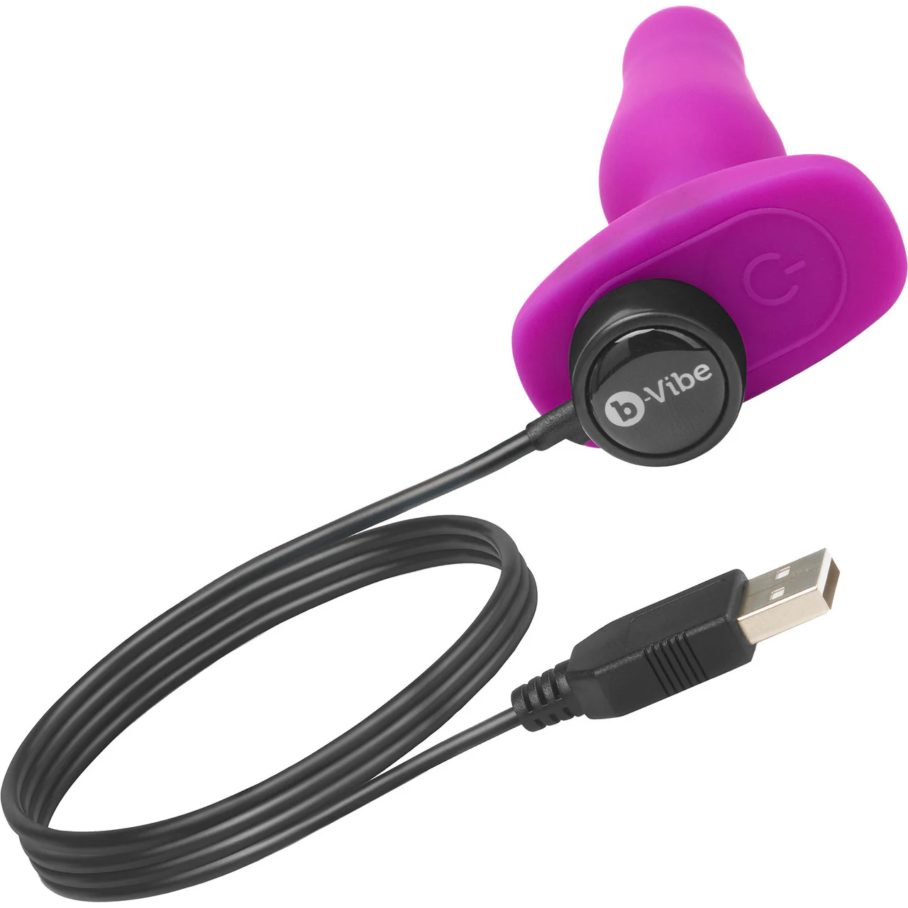 b-Vibe Novice Plug Vibrating Anal Plug With Remote - Fuchsia - Image 6