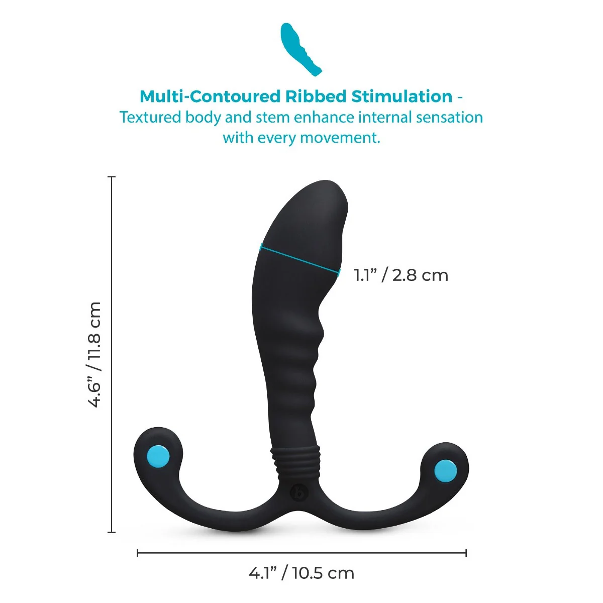 b-Vibe P-Spot Apex Bend Hands-Free Ridged Silicone Prostate Massager - Image 15