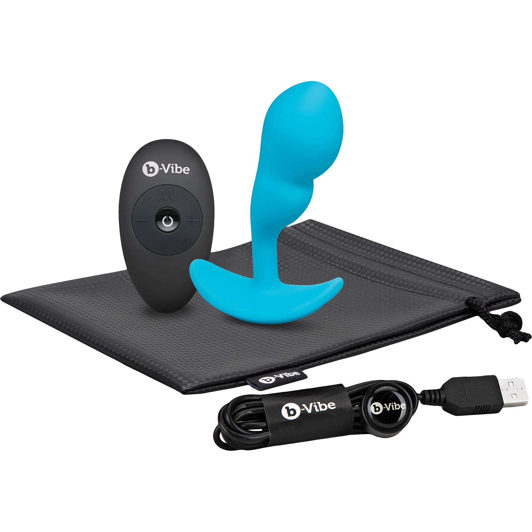 b-Vibe P-Spot Snug Plug Weighted & Vibrating Silicone Prostate Plug With Remote - Image 23