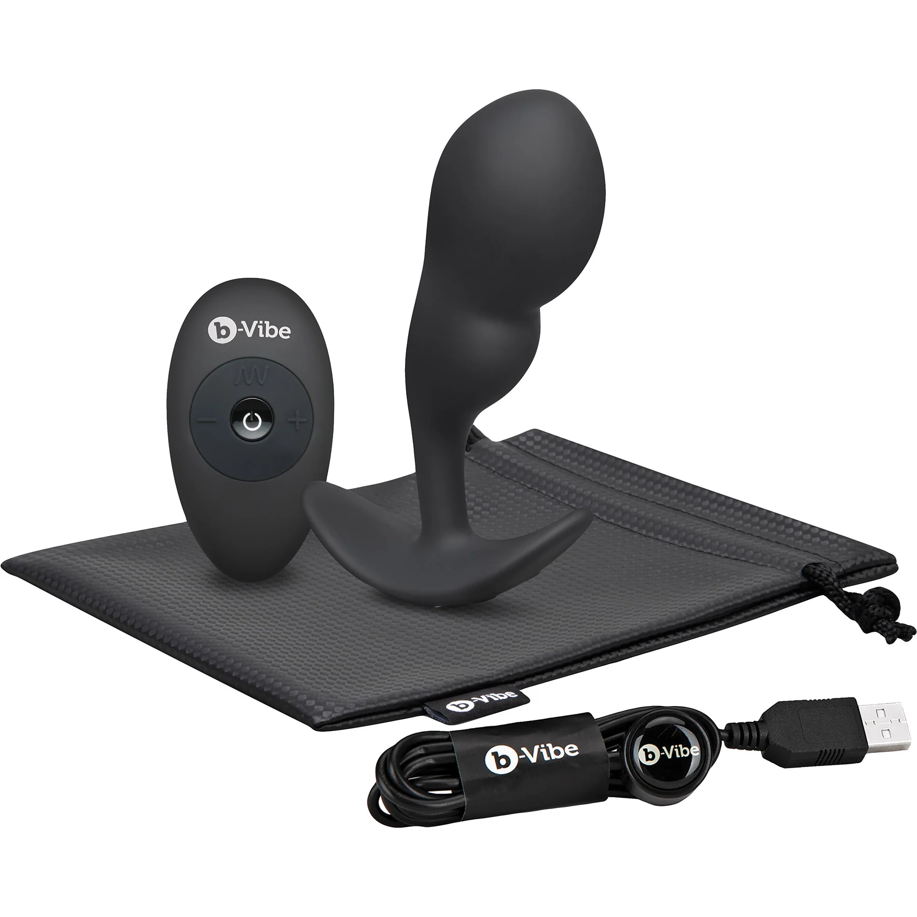 b-Vibe P-Spot Snug Plug Weighted & Vibrating Silicone Prostate Plug With Remote - Image 24