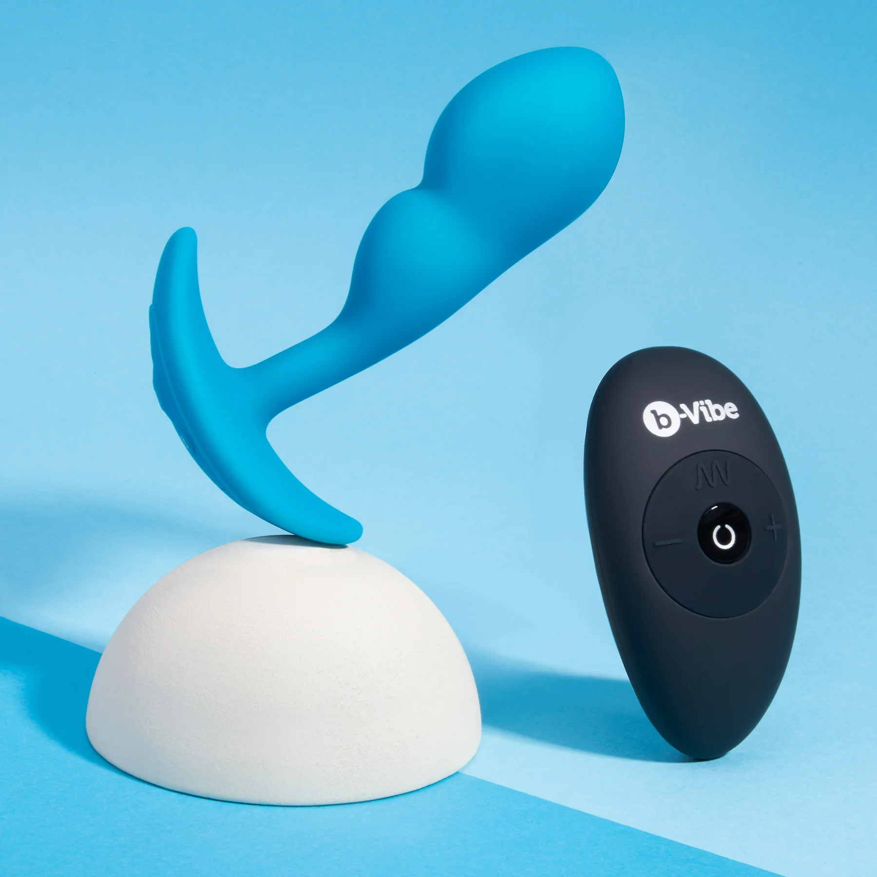 b-Vibe P-Spot Snug Plug Weighted & Vibrating Silicone Prostate Plug With Remote - Image 27