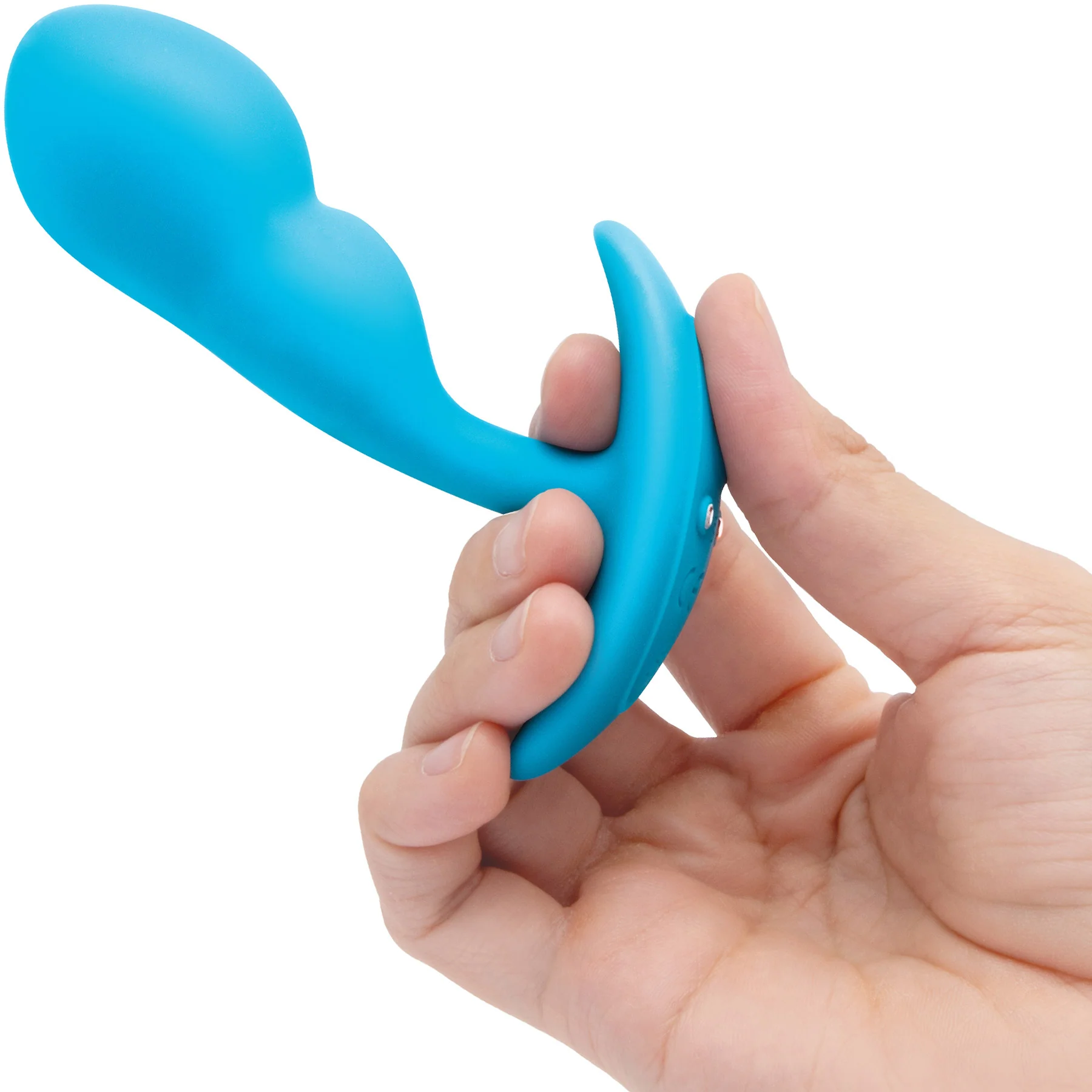 b-Vibe P-Spot Snug Plug Weighted & Vibrating Silicone Prostate Plug With Remote - Image 4