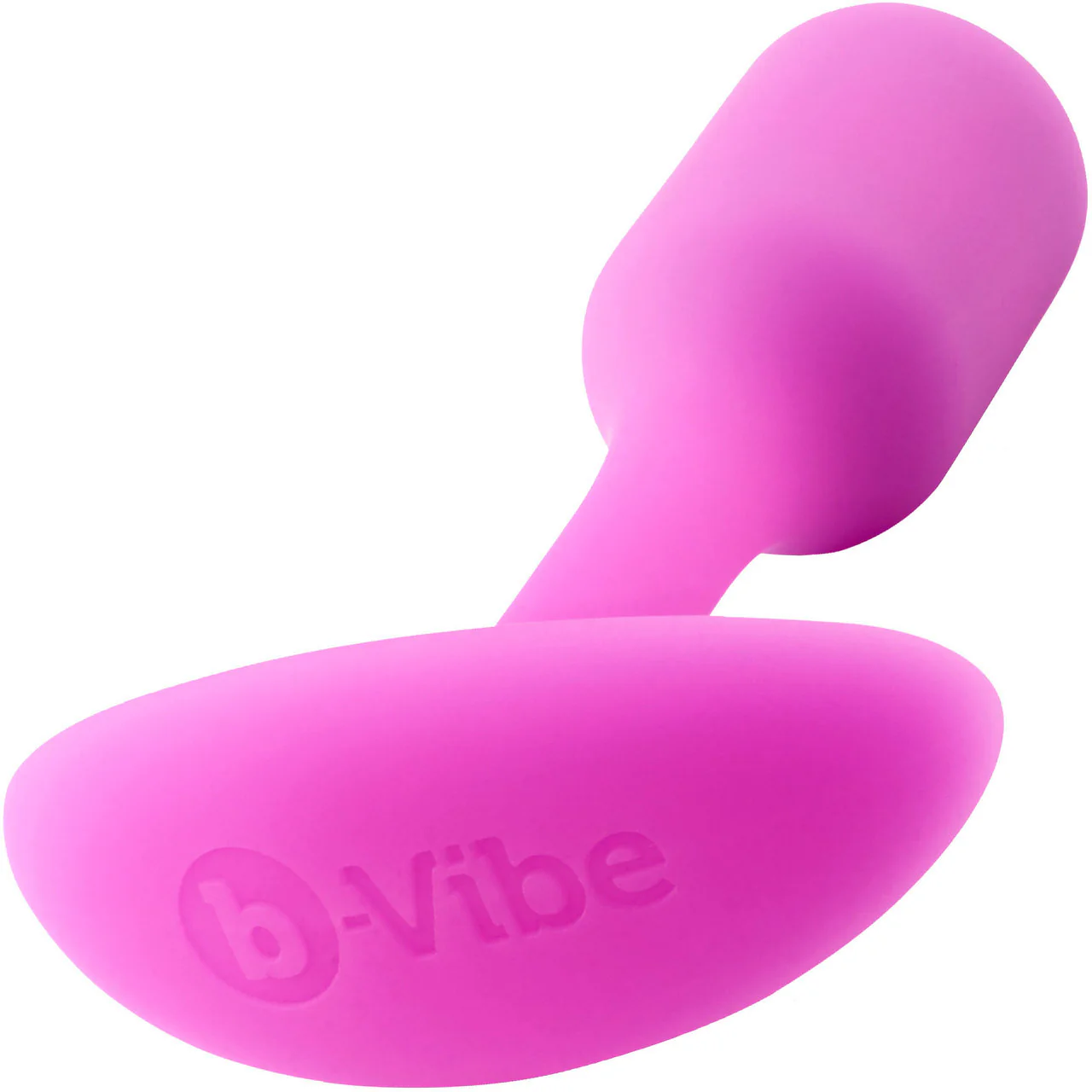 b-Vibe Snug Plug 1 Small Silicone Weighted Butt Plug - Fuchsia - Image 2