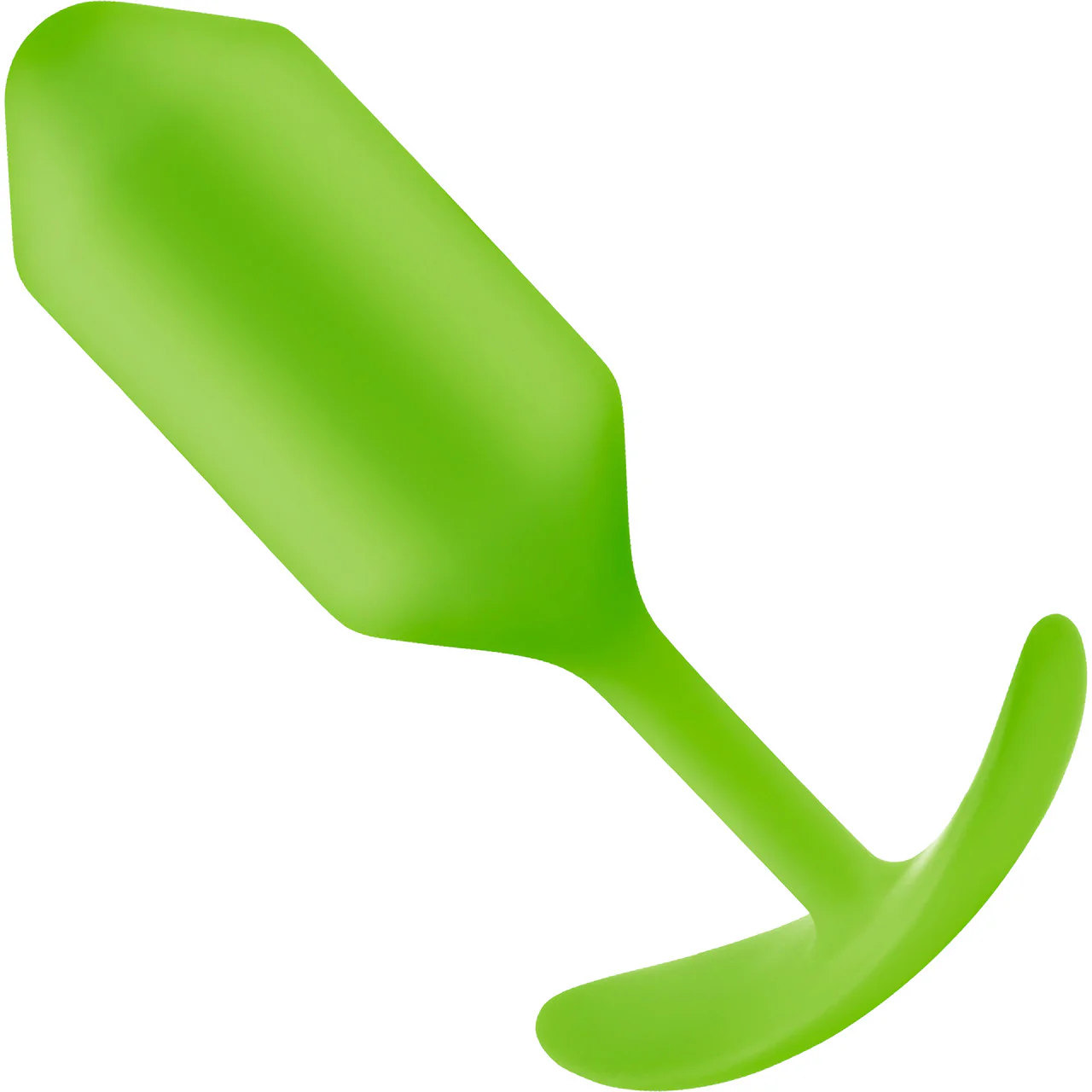 b-Vibe Snug Plug 3 Large Silicone Weighted Butt Plug - Lime - Image 2