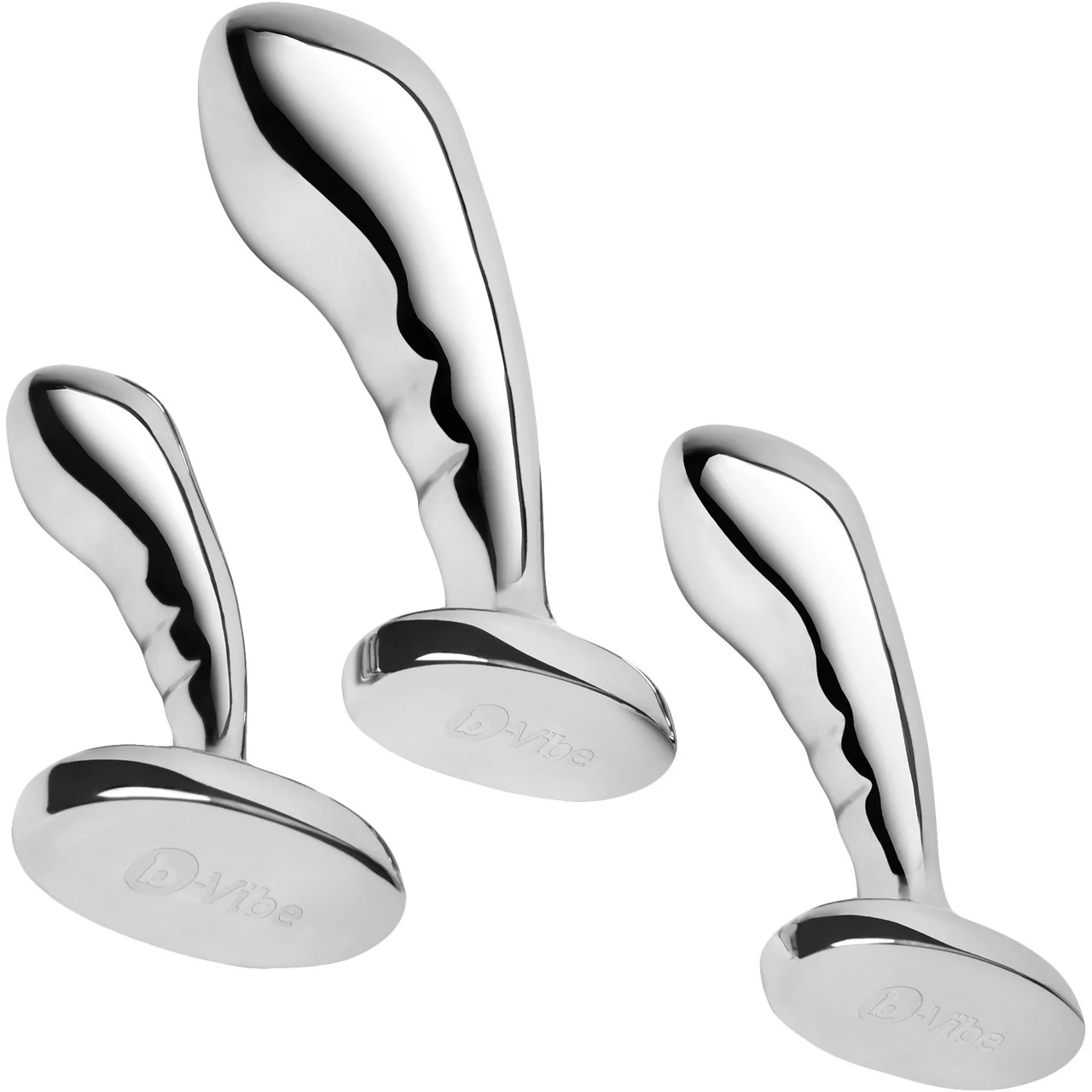 b-Vibe Stainless Steel 3-Piece P-Spot Training Set - Image 3