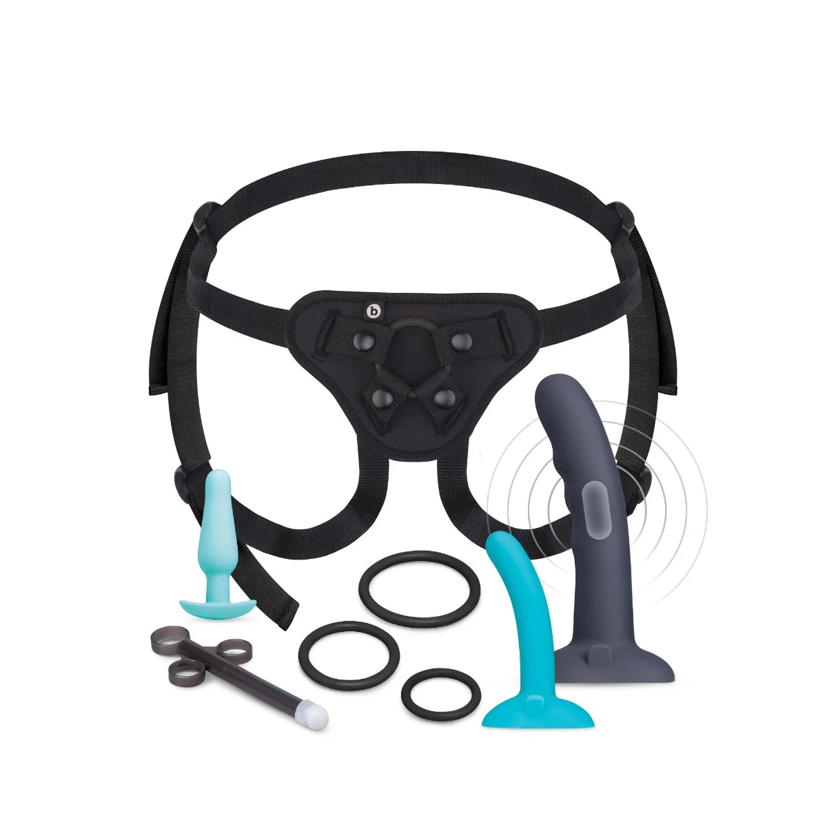 b-Vibe Strap-It-On 8 Piece Anal Training Kit With Harness - Image 22