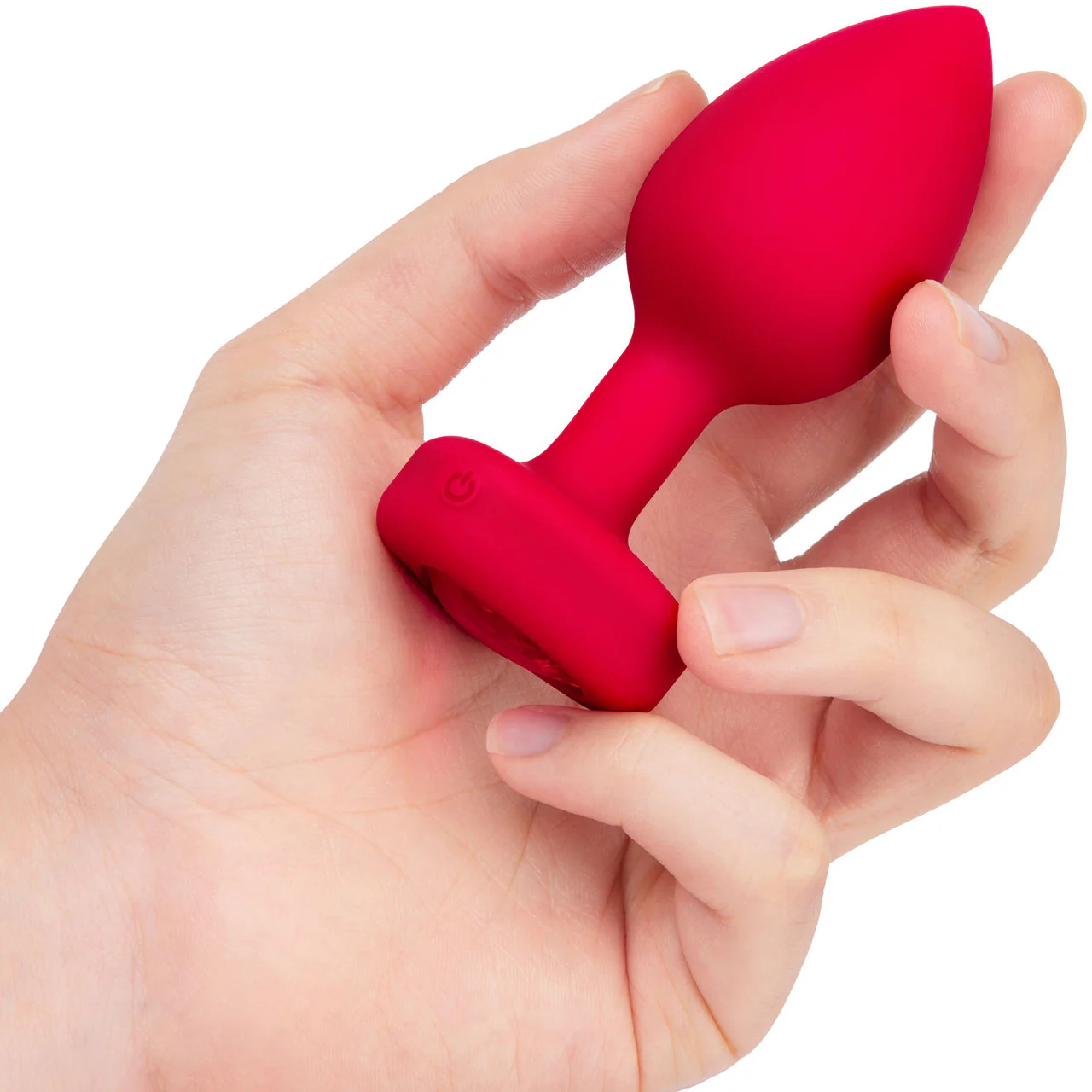 b-Vibe Vibrating Heart Silicone Rechargeable Anal Plug With Remote - Medium / Large - Image 7