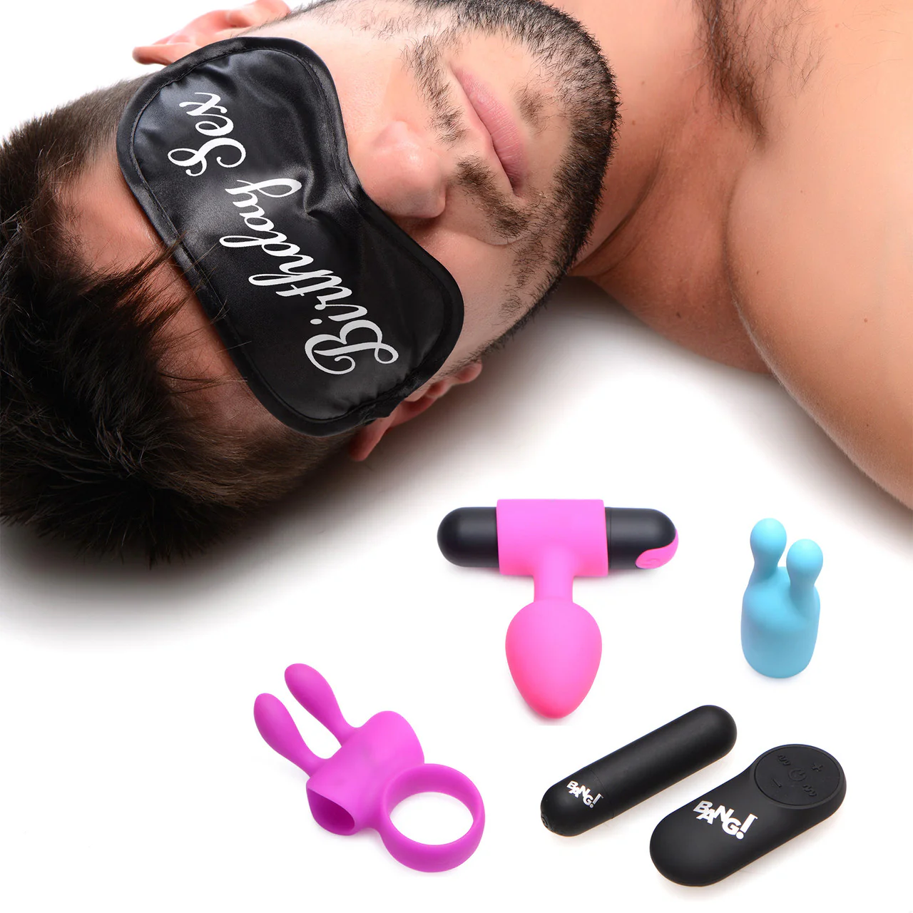 BANG! Birthday Sex Kit With Remote Control Bullet Vibrator, 3 Silicone Attachments & Blindfold - Image 11
