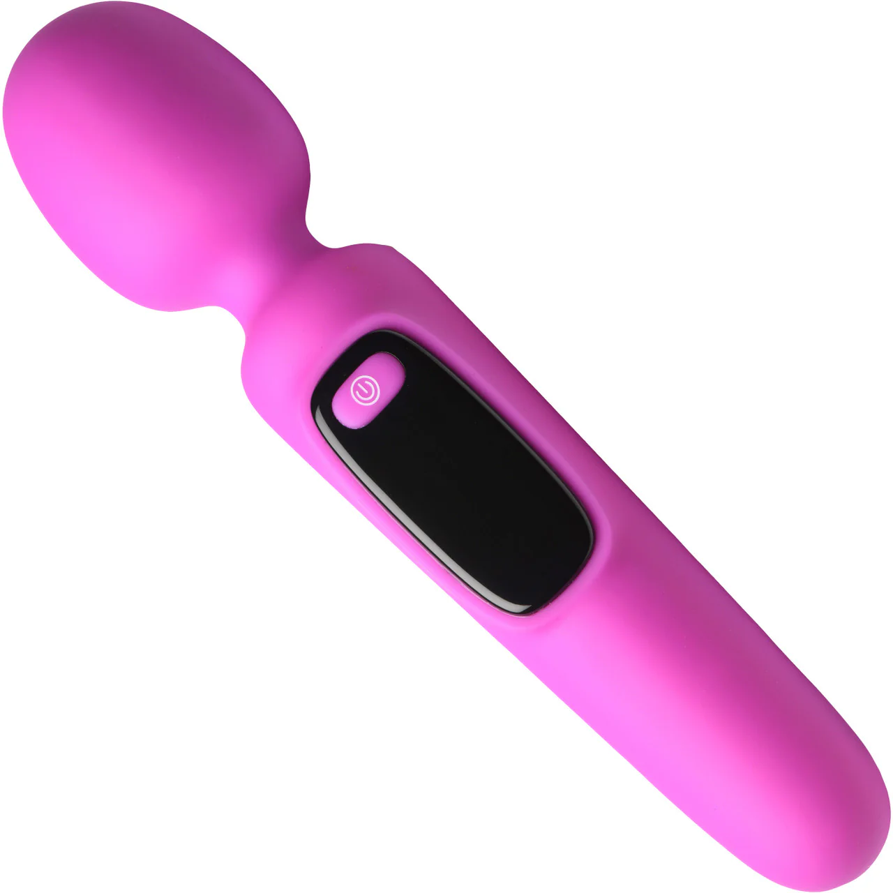 BANG! Digital Display Rechargeable Waterproof Silicone Wand Style Vibrator - Purple - Image 4