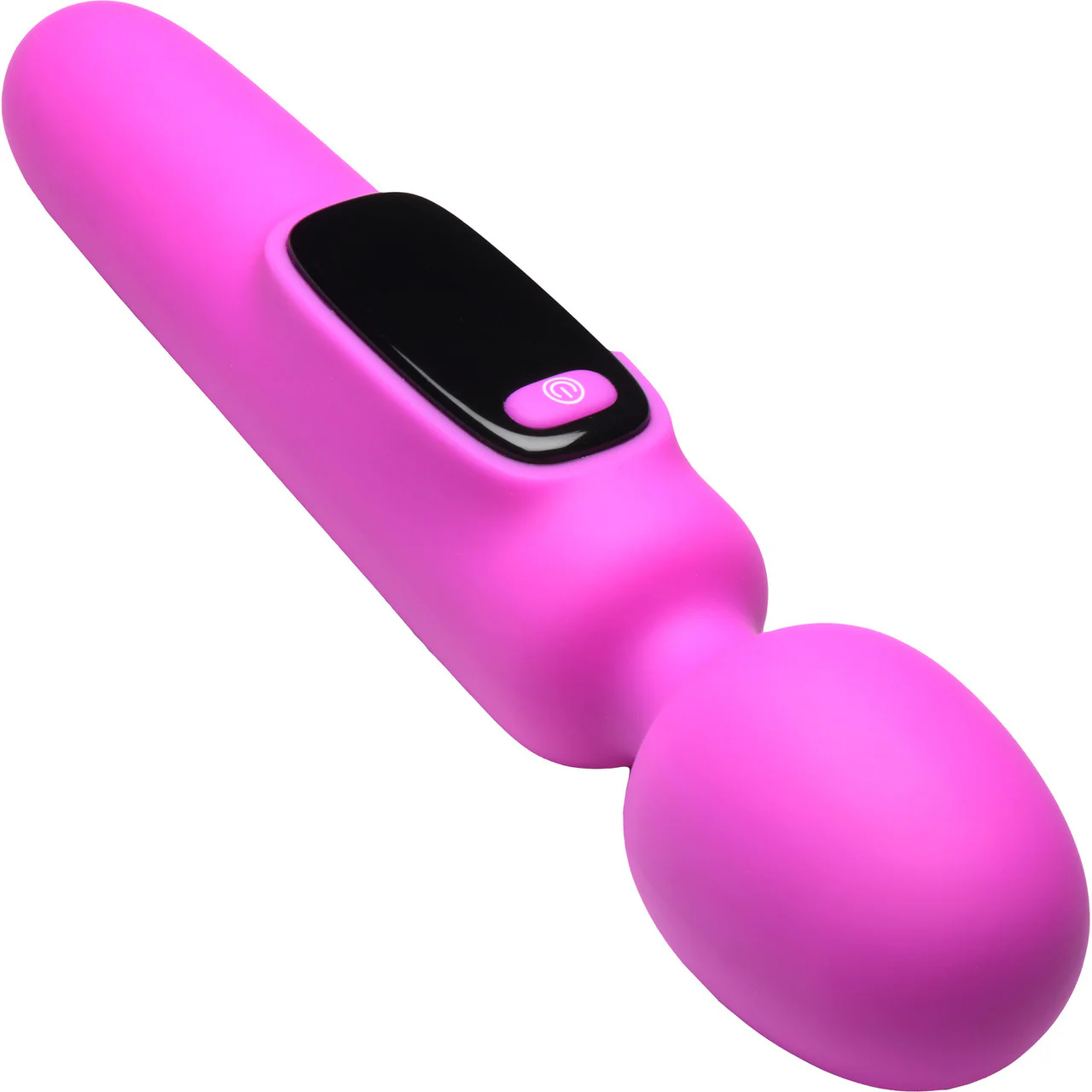 BANG! Digital Display Rechargeable Waterproof Silicone Wand Style Vibrator - Purple - Image 6