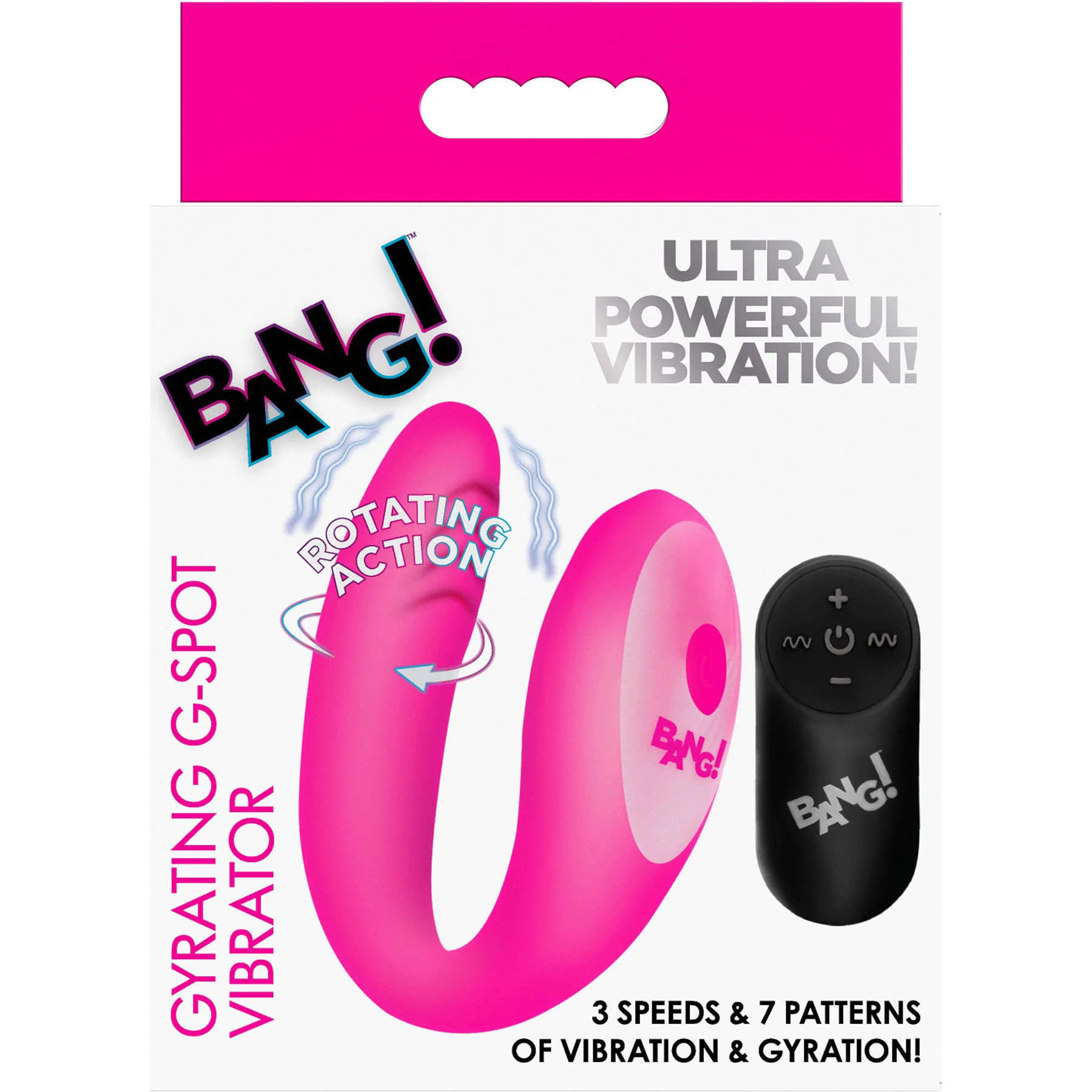 BANG! Gyrating G-Spot Rechargeable Silicone Dual Stimulation Vibrator With Remote - Image 9