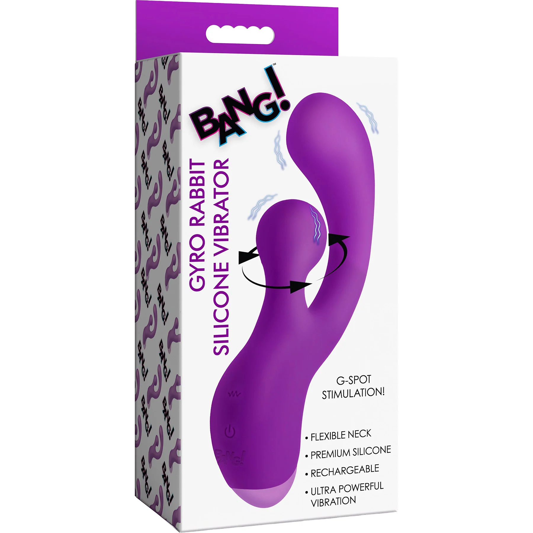 BANG! Gyro Rabbit Rechargeable Silicone Dual Stimulation Vibrator - Image 17