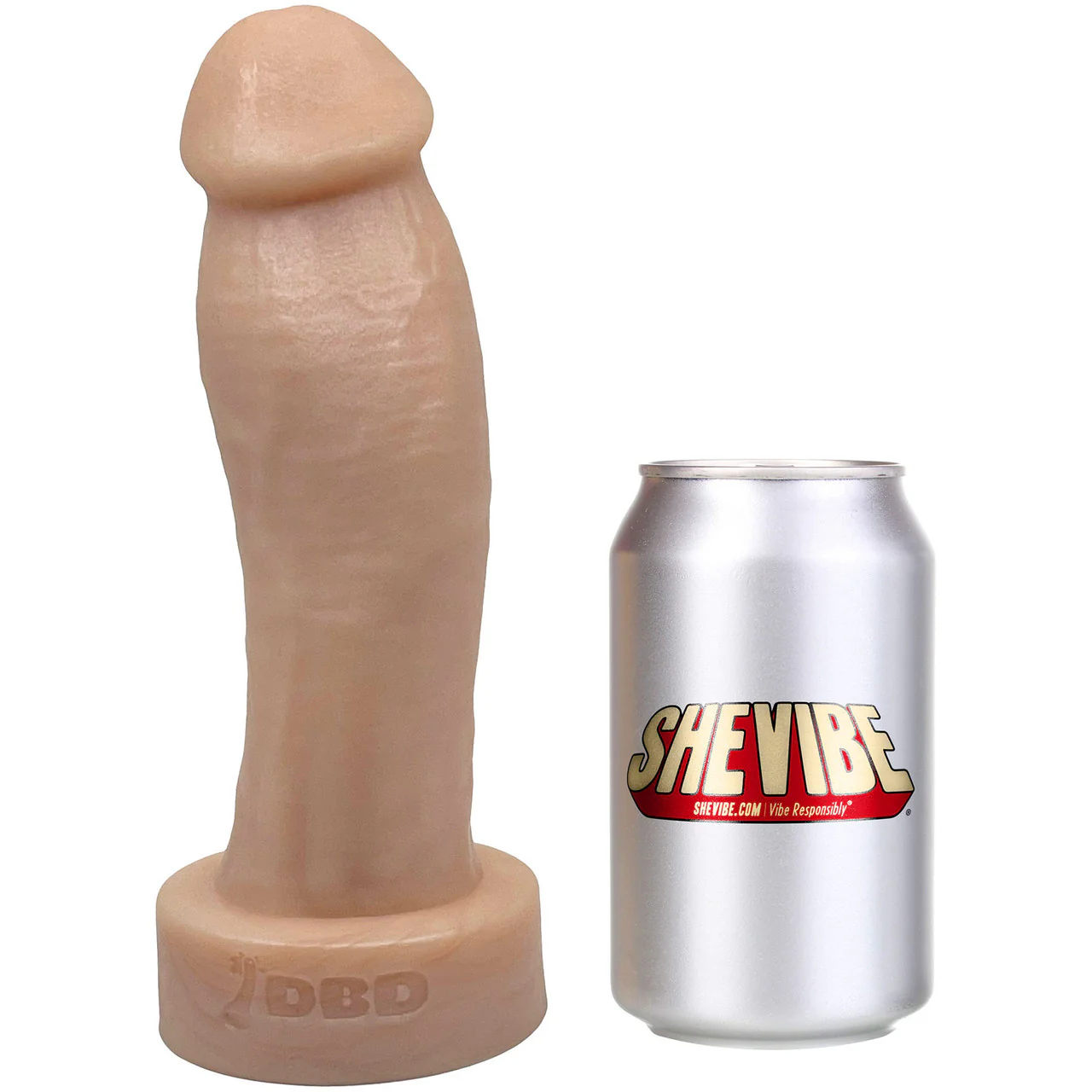 BIG Daddy Duncan XL 9" Platinum Silicone Realistic Dildo By Dee's Big Daddies - Vanilla - Image 7