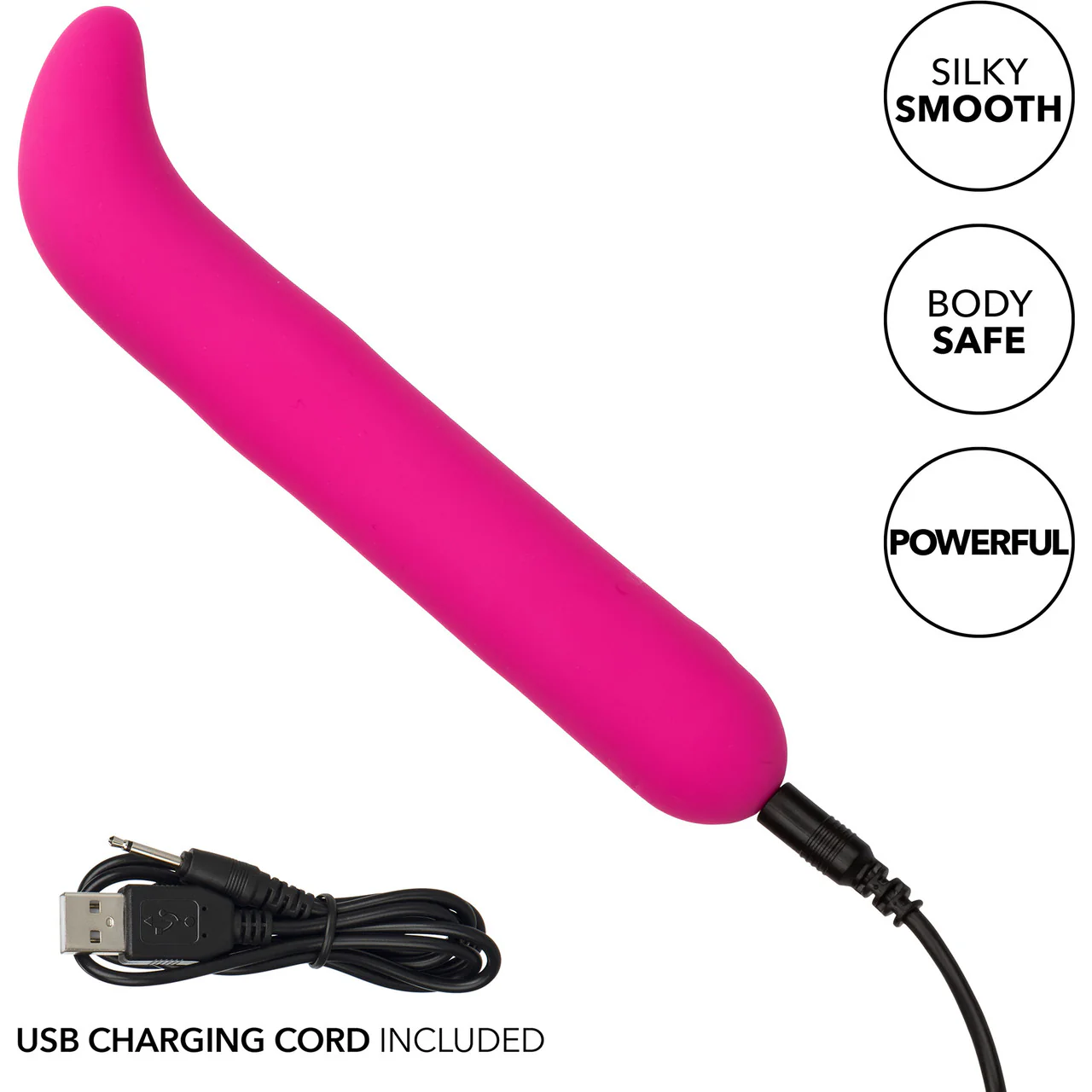 Bliss Liquid Silicone G Vibe Rechargeable Waterproof G-Spot Vibrator - Pink - Image 10