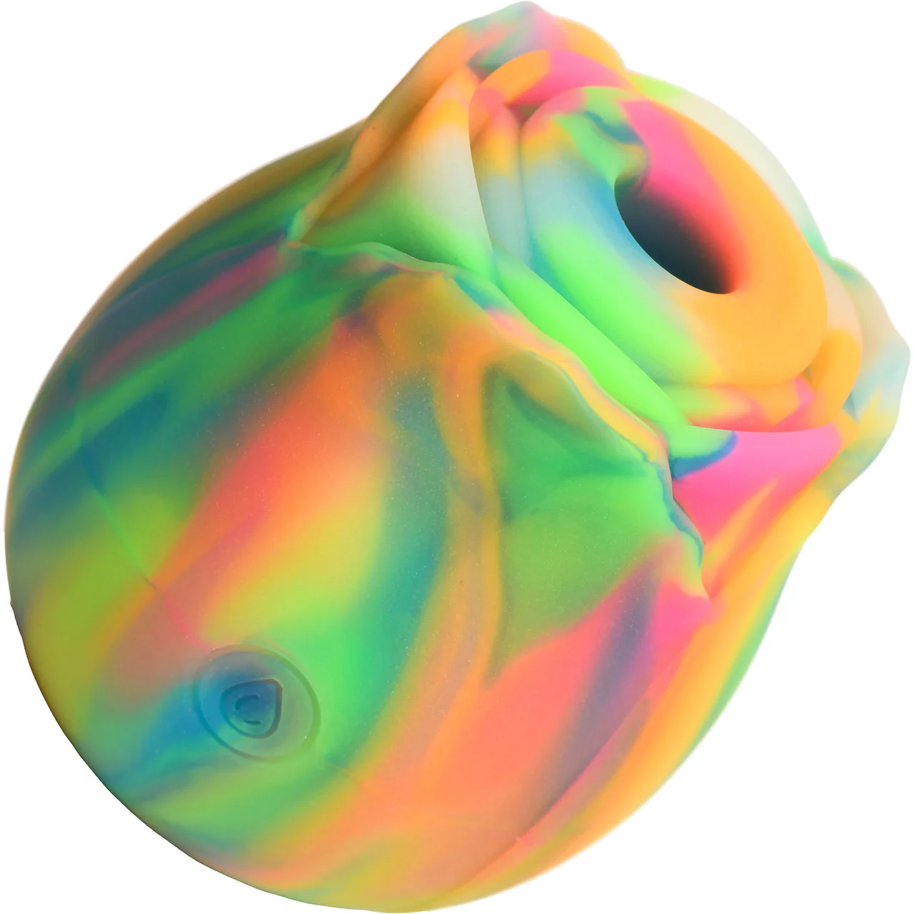 Bloomgasm Glow Rose Glow In The Dark Rechargeable Clitoral Pressure Wave Stimulator - Rainbow - Image 4