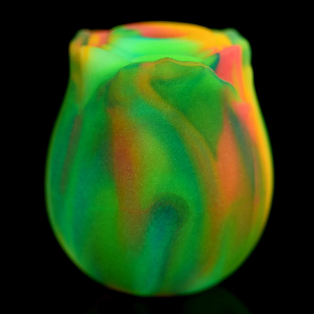Bloomgasm Glow Rose Glow In The Dark Rechargeable Clitoral Pressure Wave Stimulator - Rainbow - Image 9