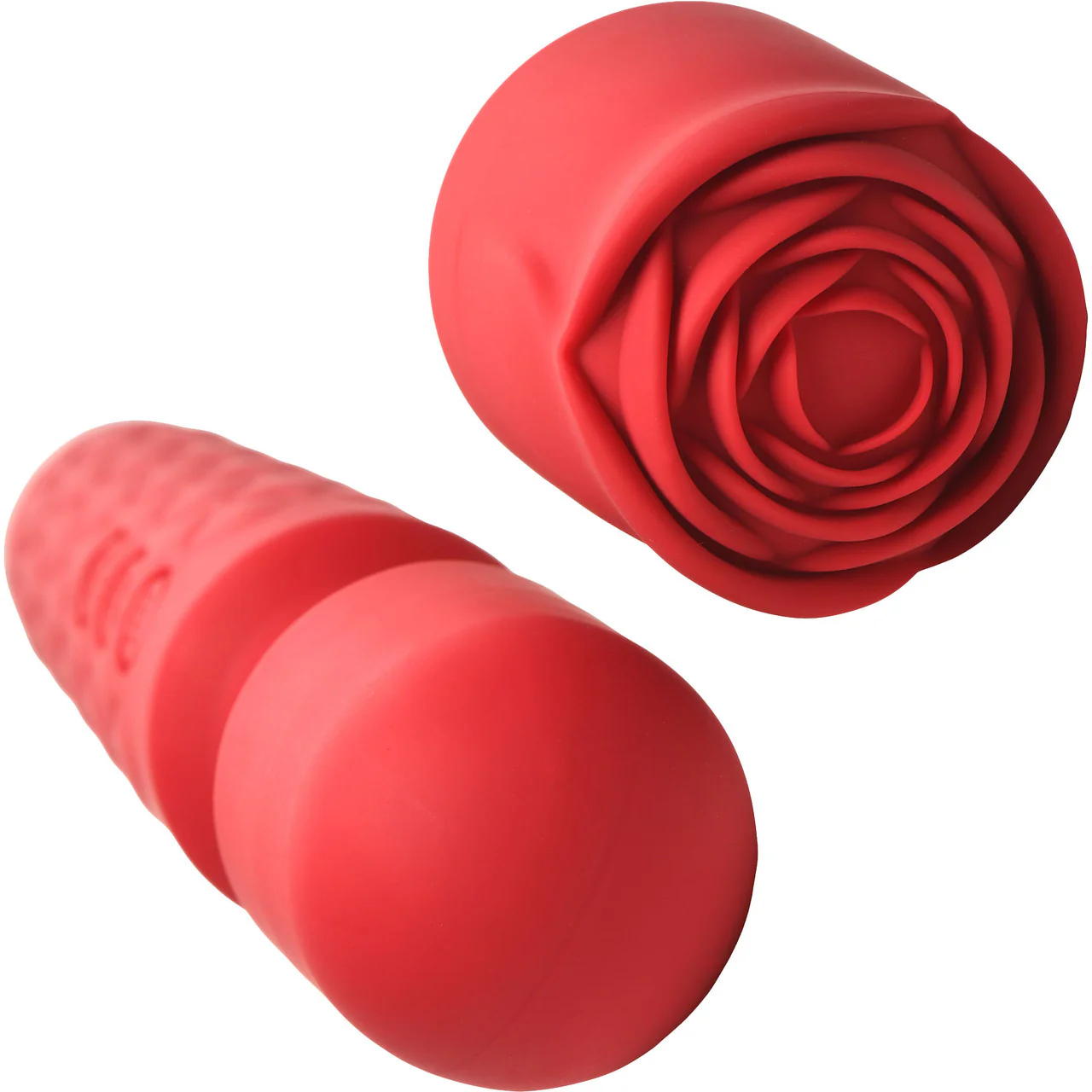 Bloomgasm Pleasure Rose 10X Rechargeable Silicone Wand Vibrator With Rose Attachment - Red - Image 11