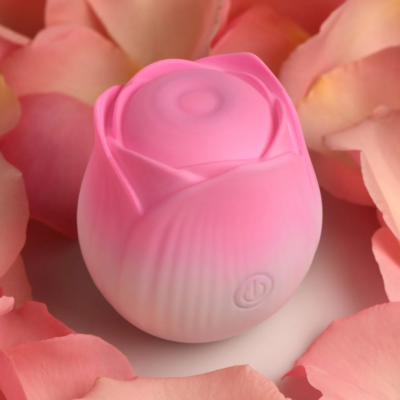 Bloomgasm Pulsing Petals Throbbing Rose Stimulator Rechargeable Clitoral Vibrator - Pink & White - Image 17