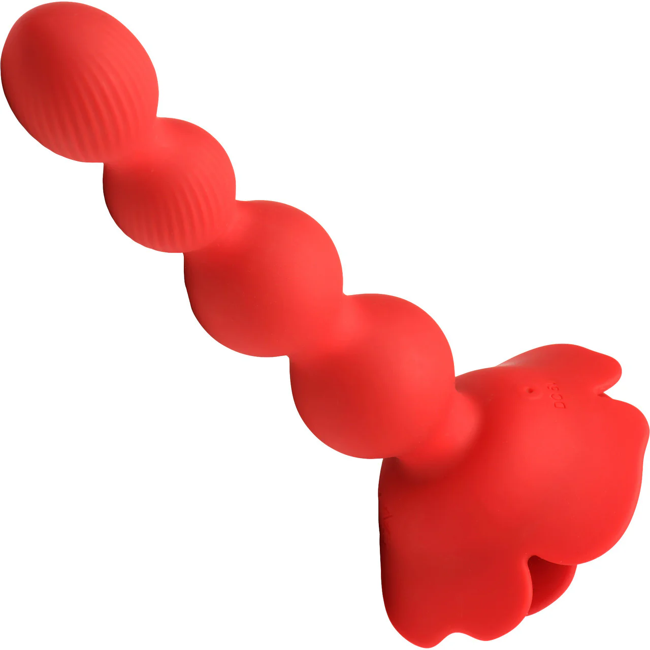 Bloomgasm Rose Twirl 10X Vibrating & Rotating Rechargeable Silicone Anal Beads - Red - Image 4