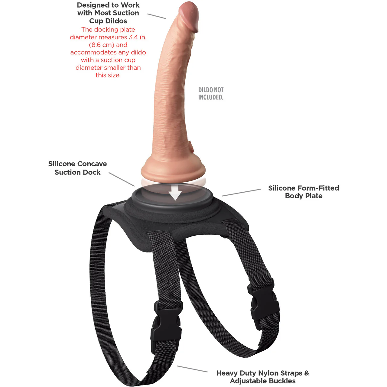 Body Dock Lap Strap Thigh Strap-On Harness System - Image 3