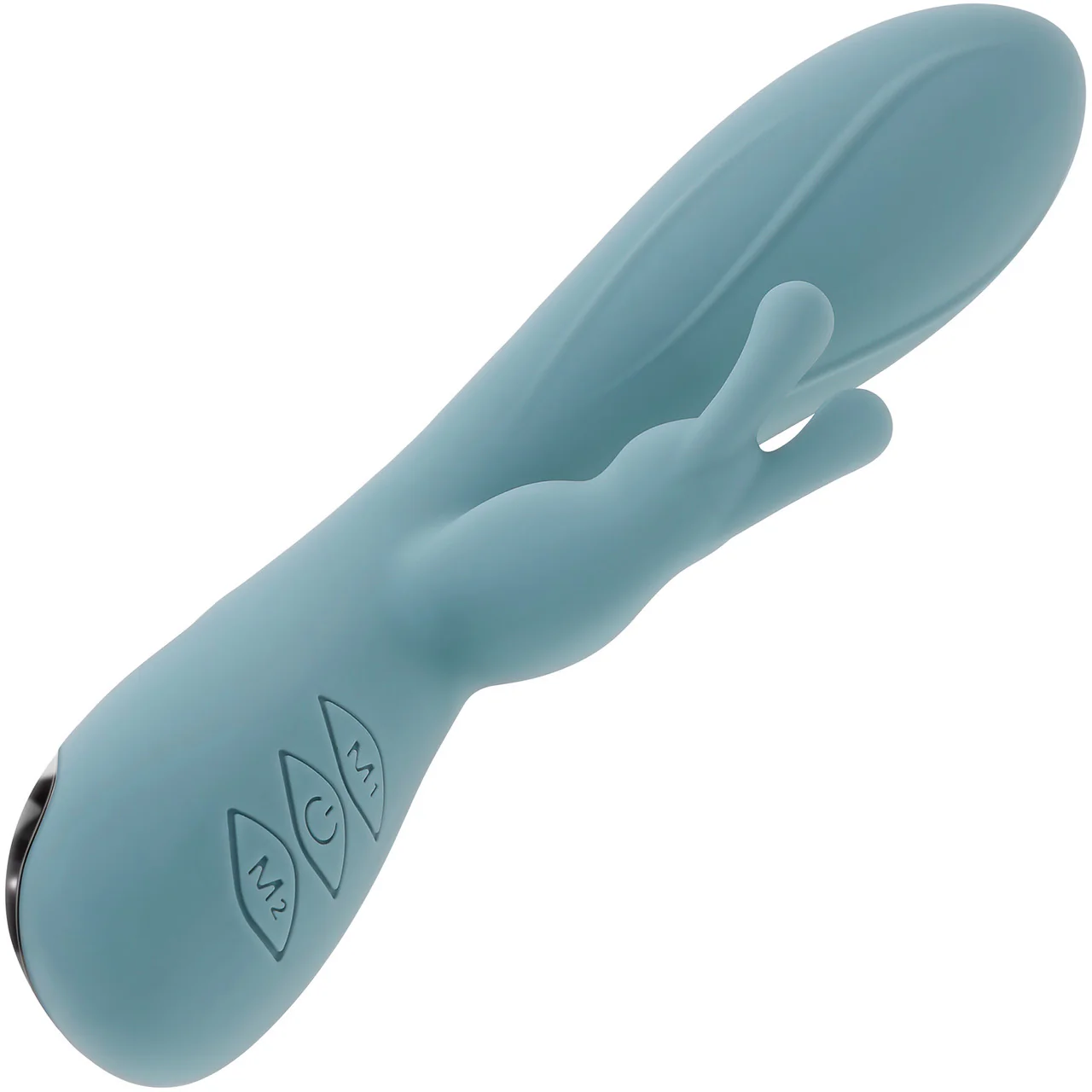 Boss Bunny Rechargeable Waterproof Silicone Rabbit Vibrator By Evolved Novelties - Blue - Image 5