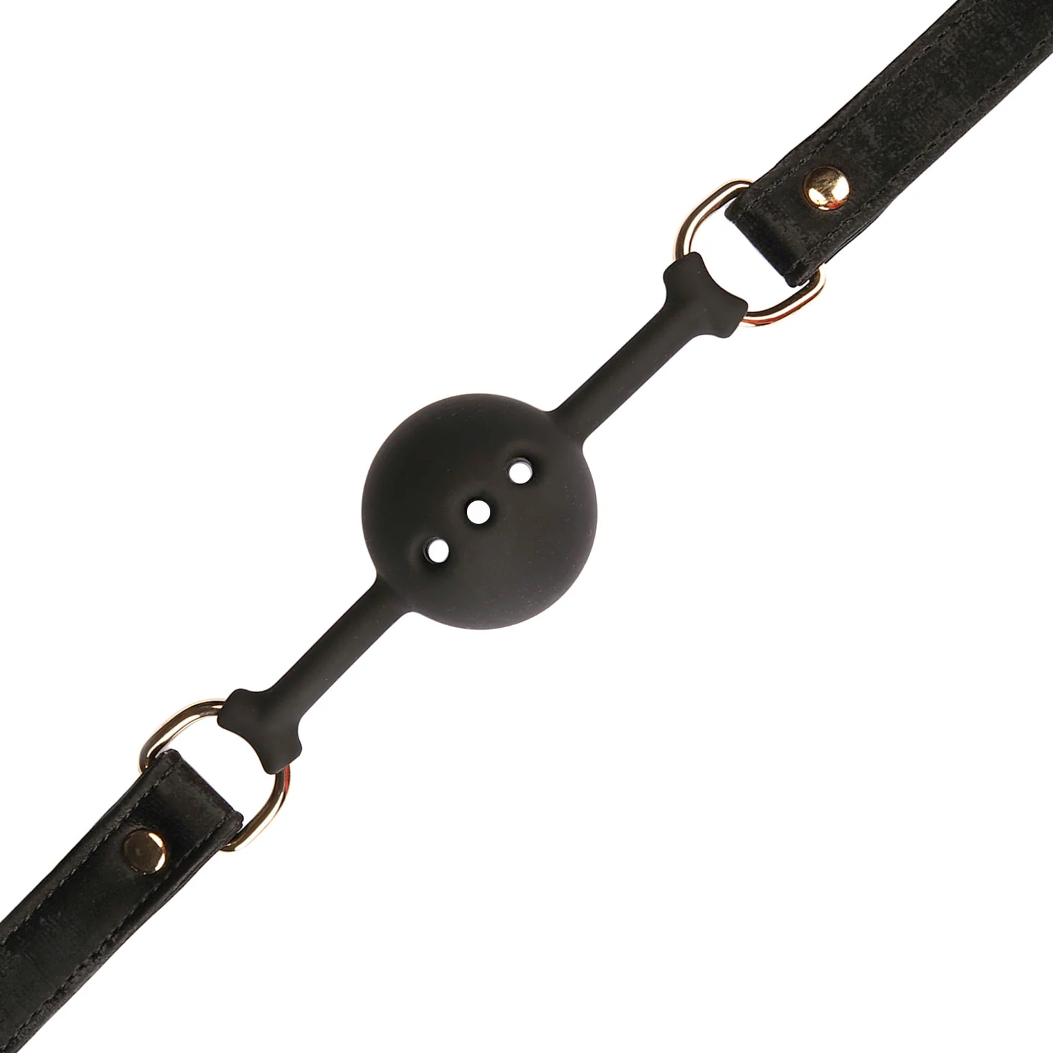 Boudoir Amor Black Silicone Ball Gag With Vegan Leather Straps By Liebe Seele - Image 3
