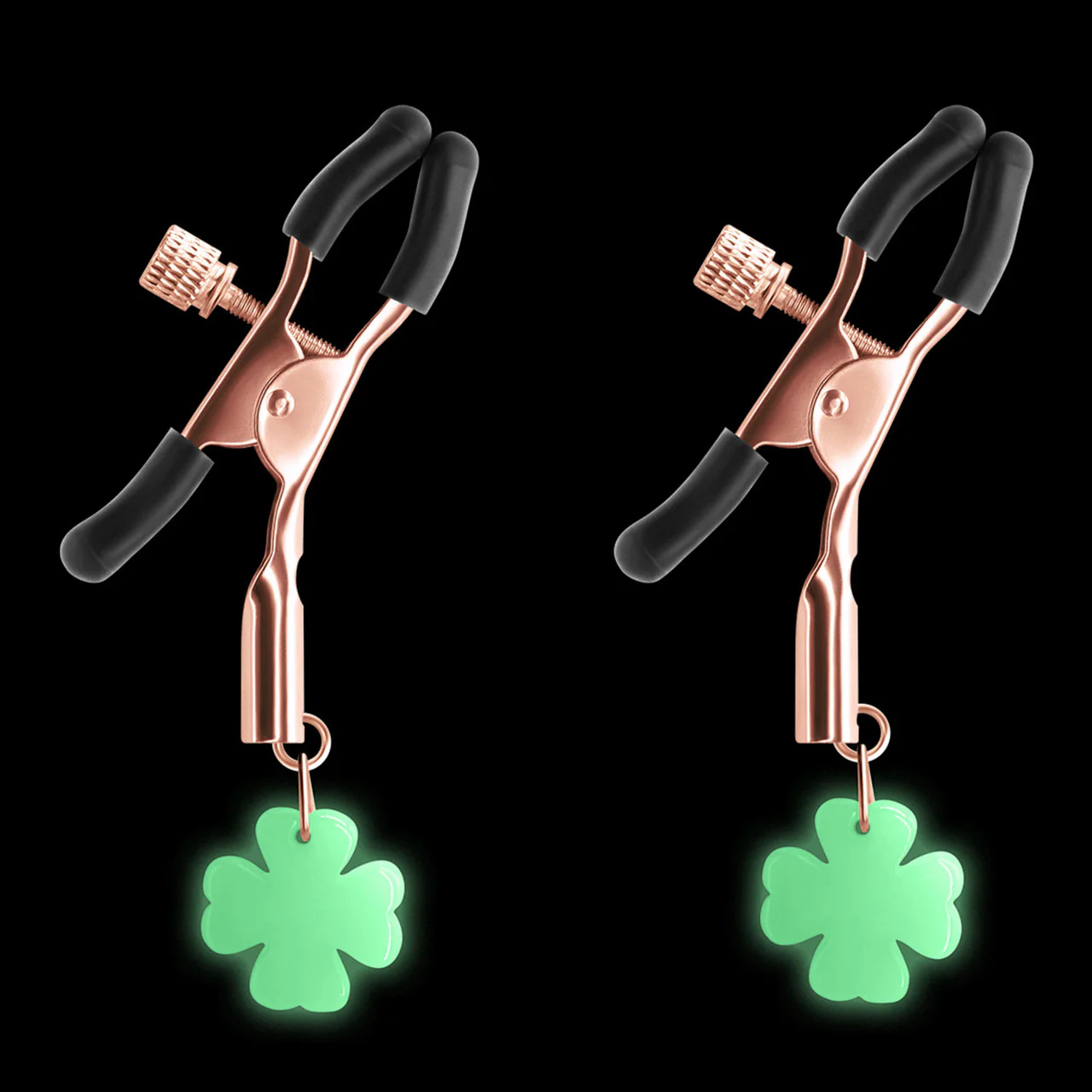 Bound Adjustable G4 Glow In The Dark Nipple Clamps by NS Novelties - Rose Gold - Image 2