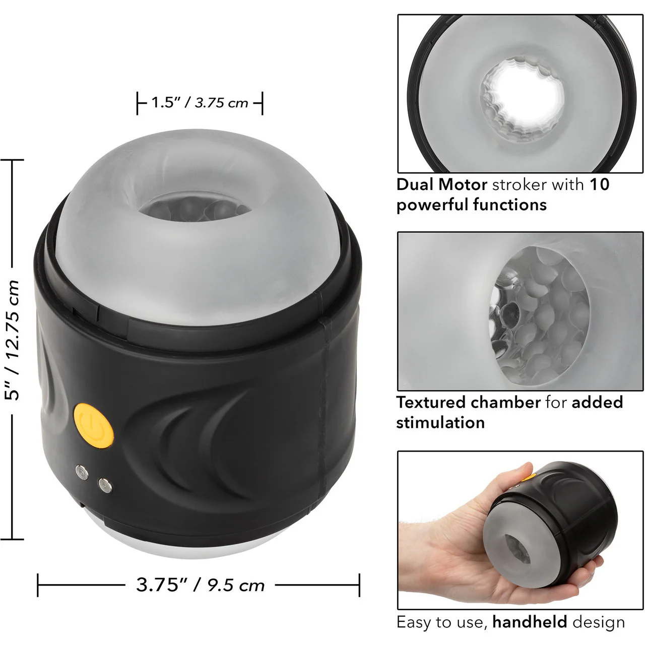 Boundless Dual Motor Rechargeable Stroker Penis Masturbator - Image 13
