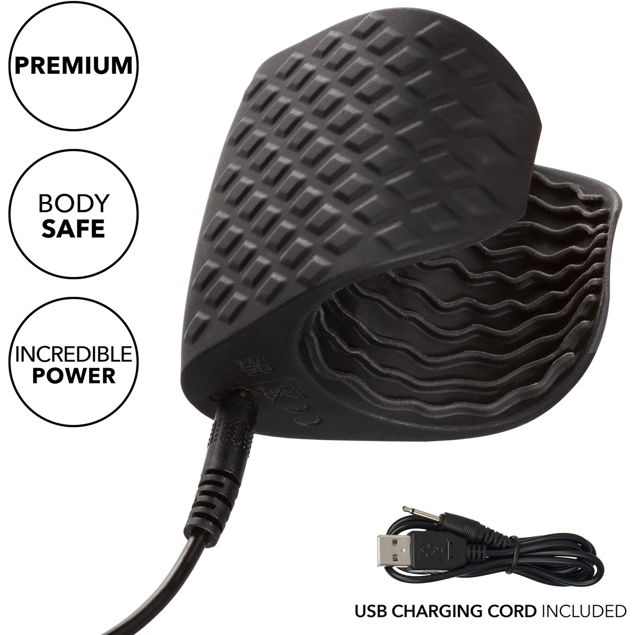 Boundless Grip Silicone Stroker Pulsating Penis Masturbator By CalExotics - Black - Image 11