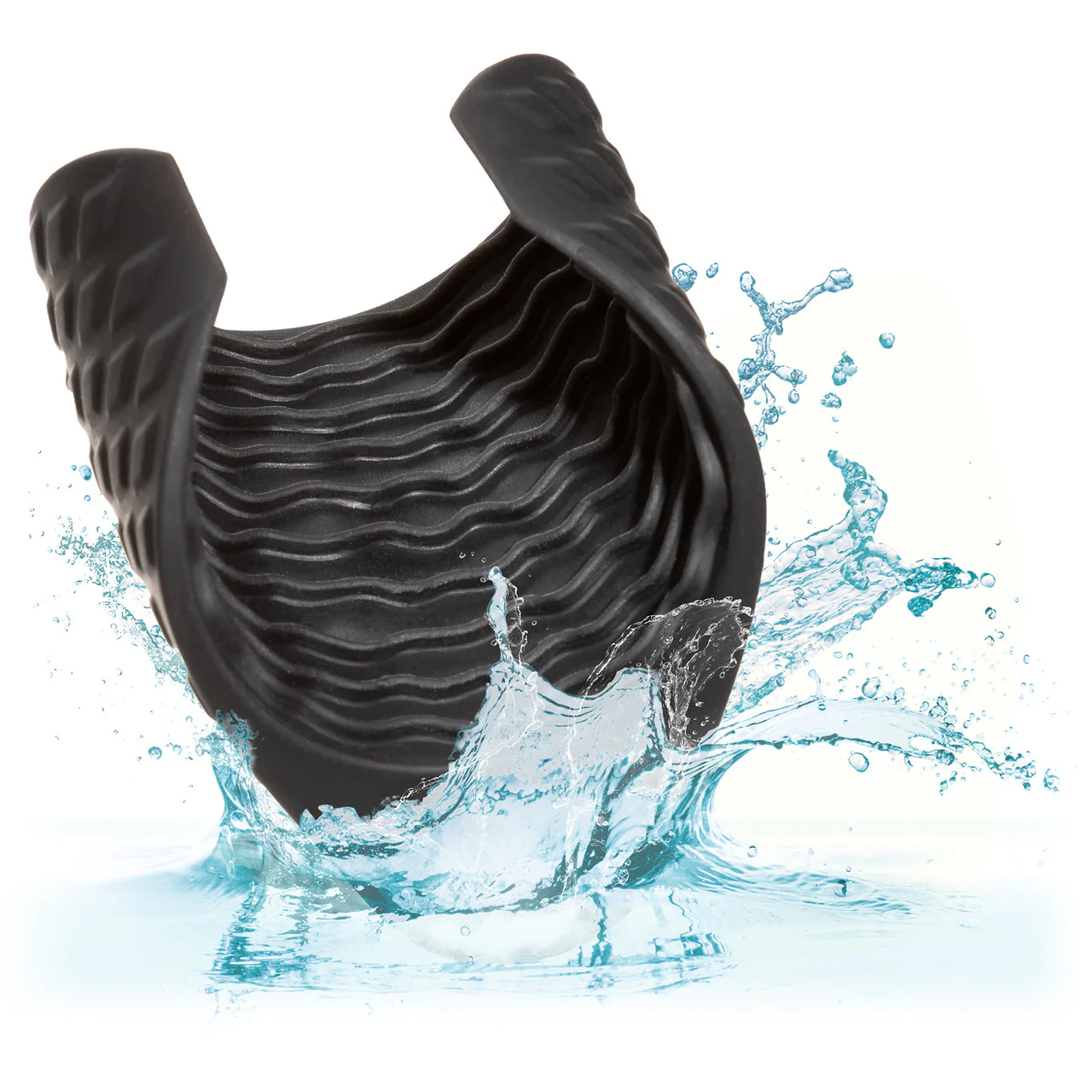 Boundless Grip Silicone Stroker Pulsating Penis Masturbator By CalExotics - Black - Image 9