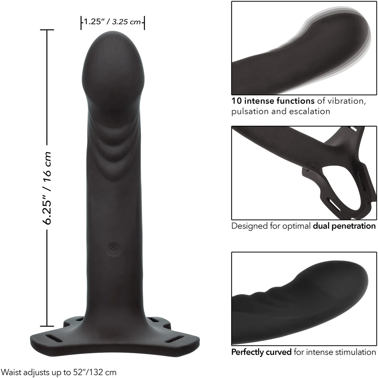 Boundless Multi-Purpose Harness With Rechargeable Vibrating Silicone Probe By CalExotics - Image 8