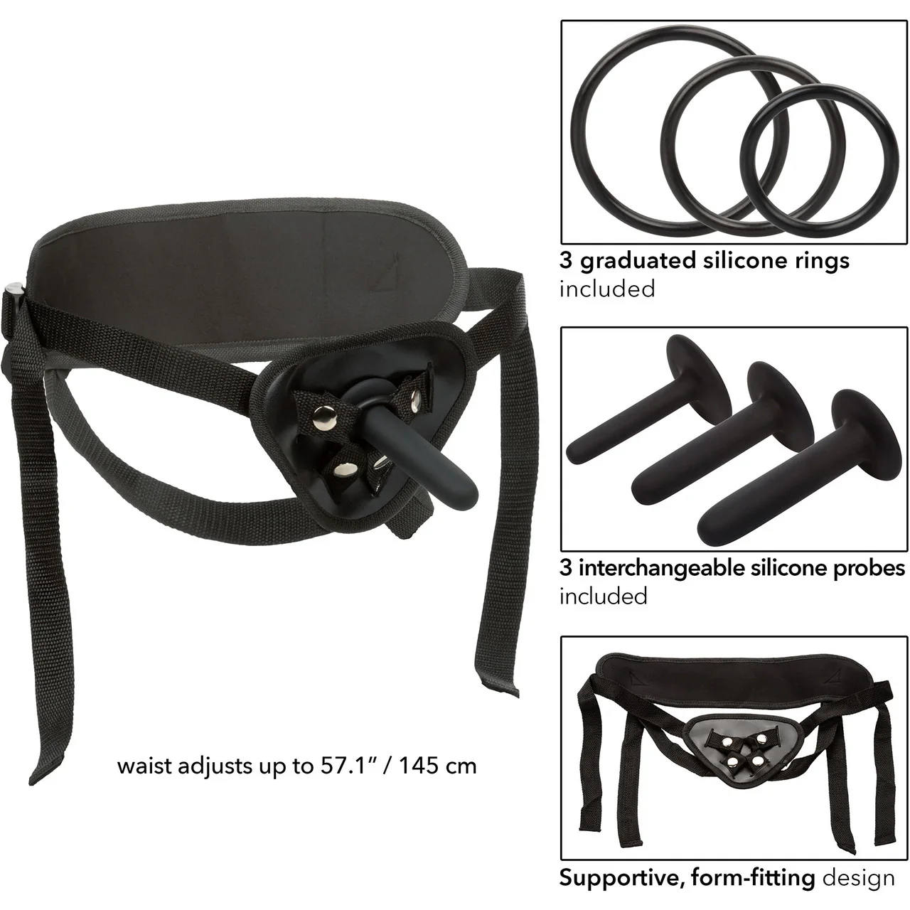 Boundless Silicone Pegging Kit With 3 Probes & 3 Rings By CalExotics - Image 11