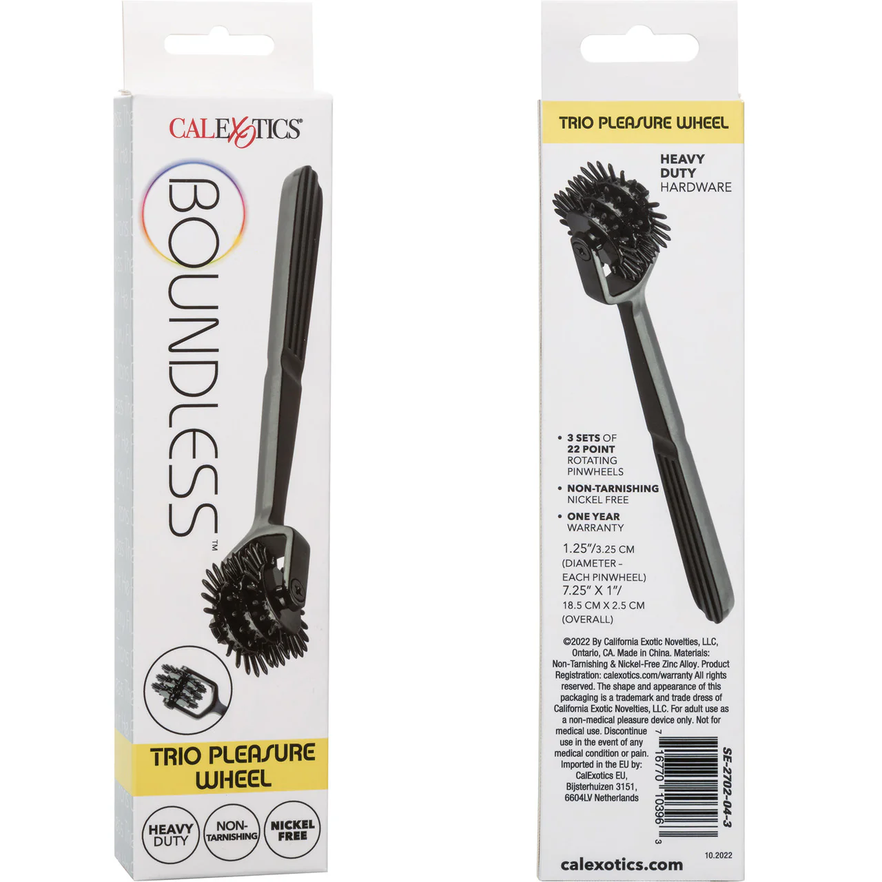 Boundless Trio Pleasure Wheel 22 Point Nickle-Free Alloy Pinwheel By CalExotics - Black - Image 6